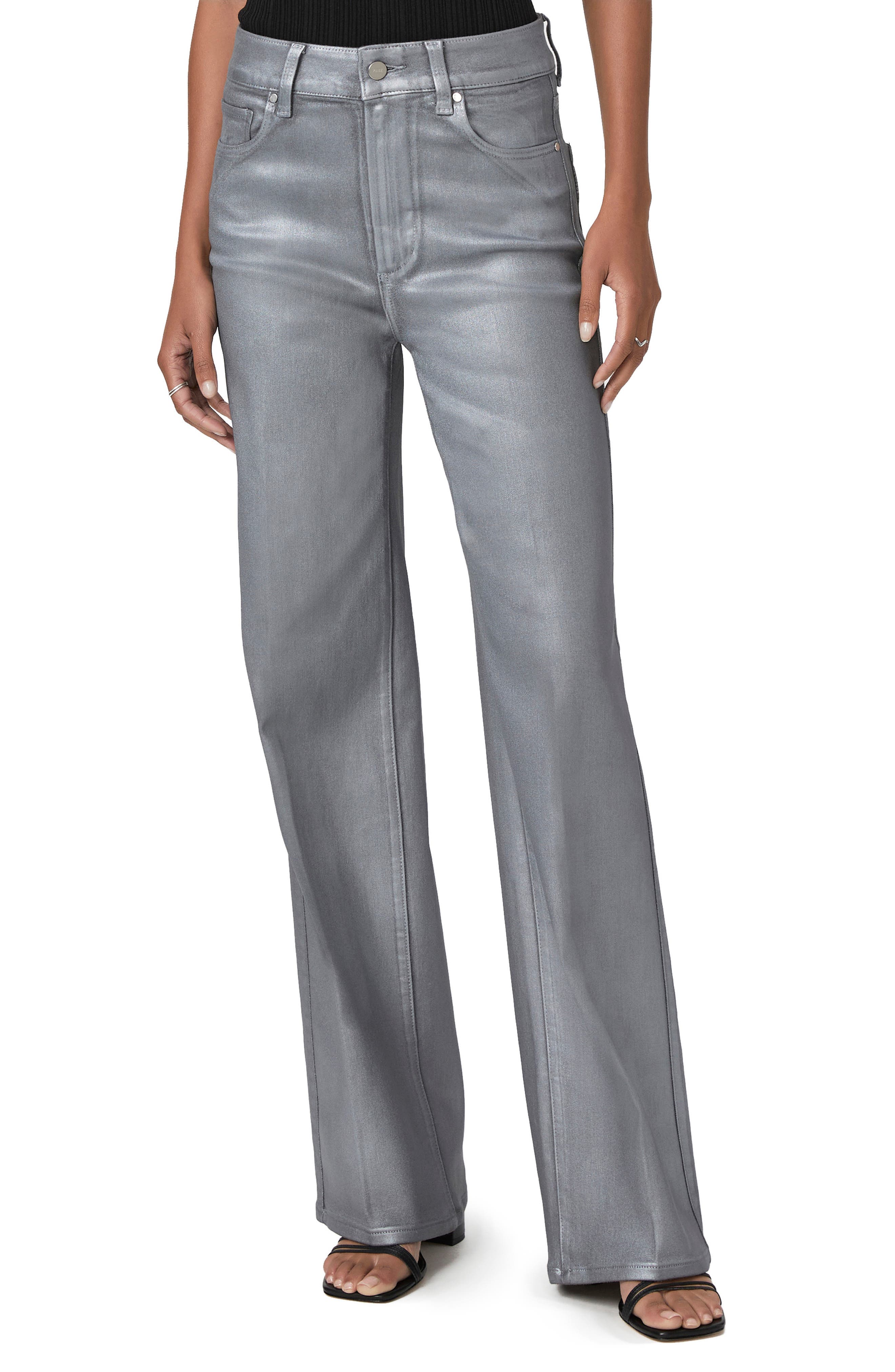 Sasha Coated High Waist Wide Leg Jeans - image 1