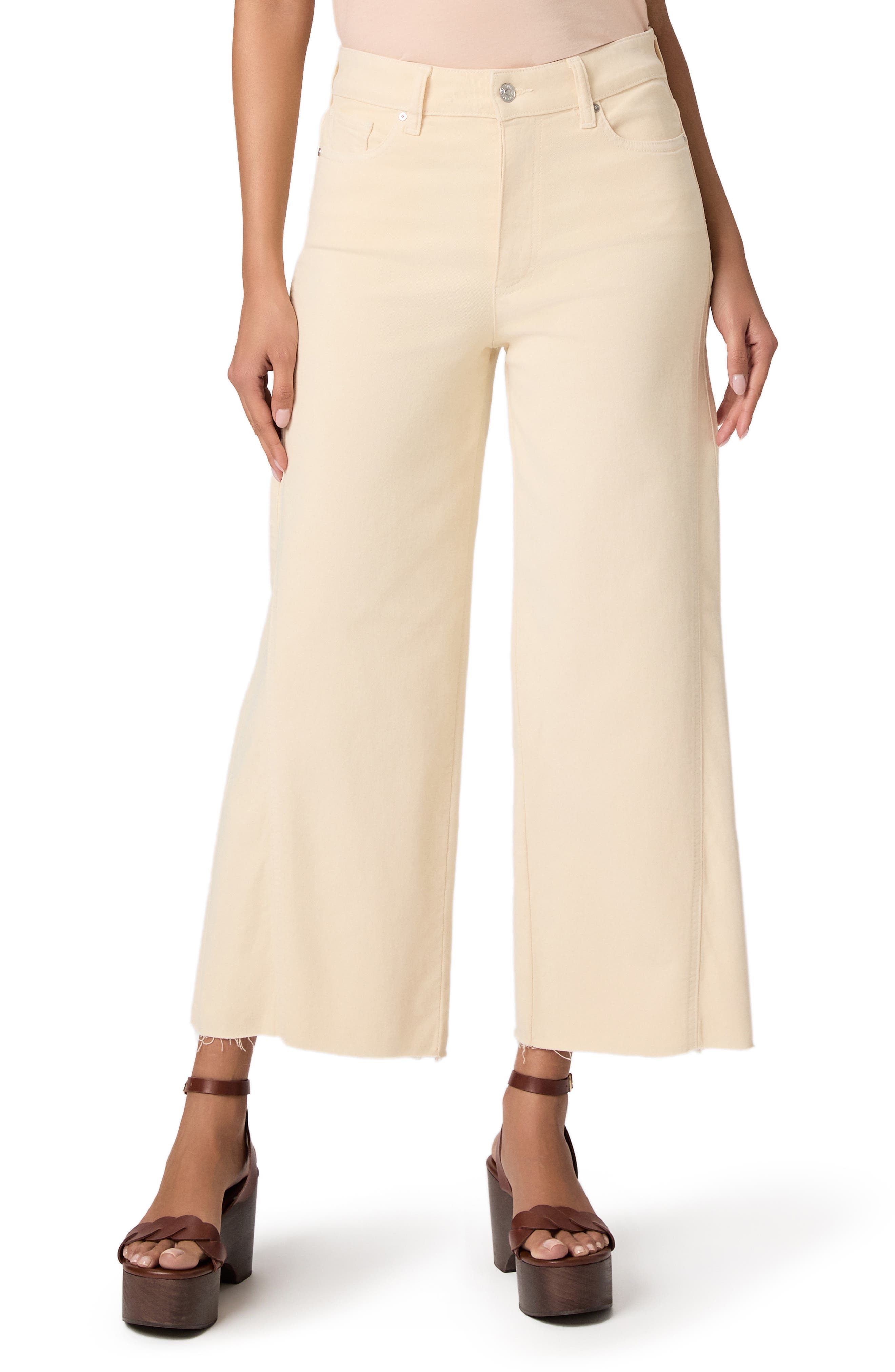 Anessa High Waist Raw Hem Ankle Straight Leg Jeans - image 1