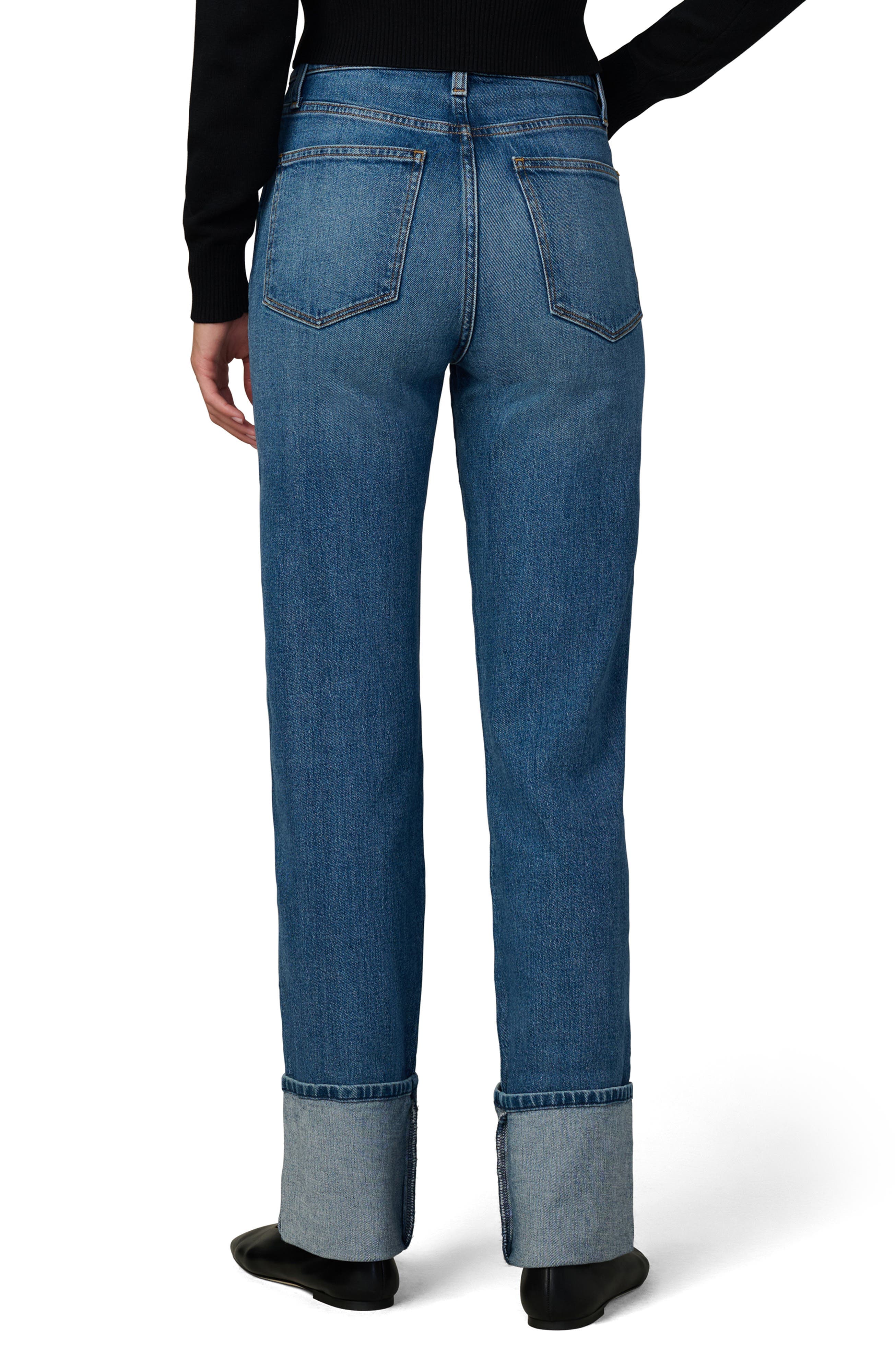The Margot Cuffed High Waist Straight Leg Jeans - image 2