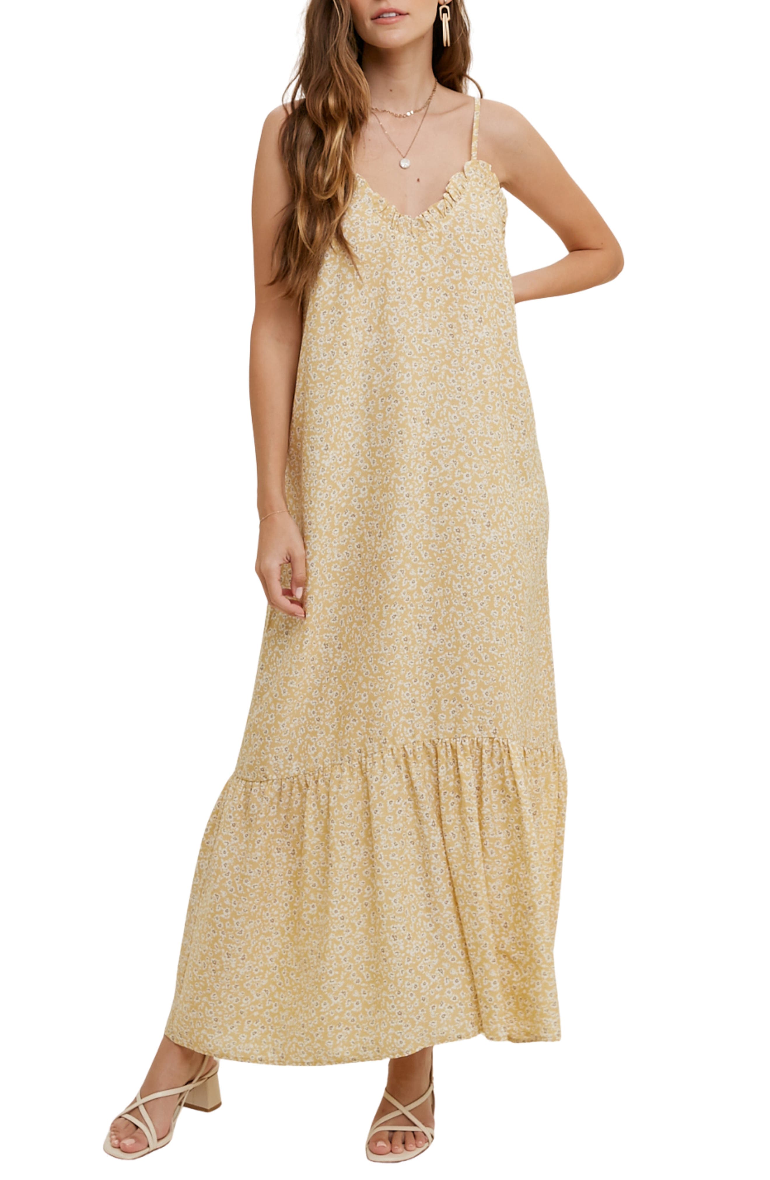 Floral Ruffle Maxi Dress - image 1