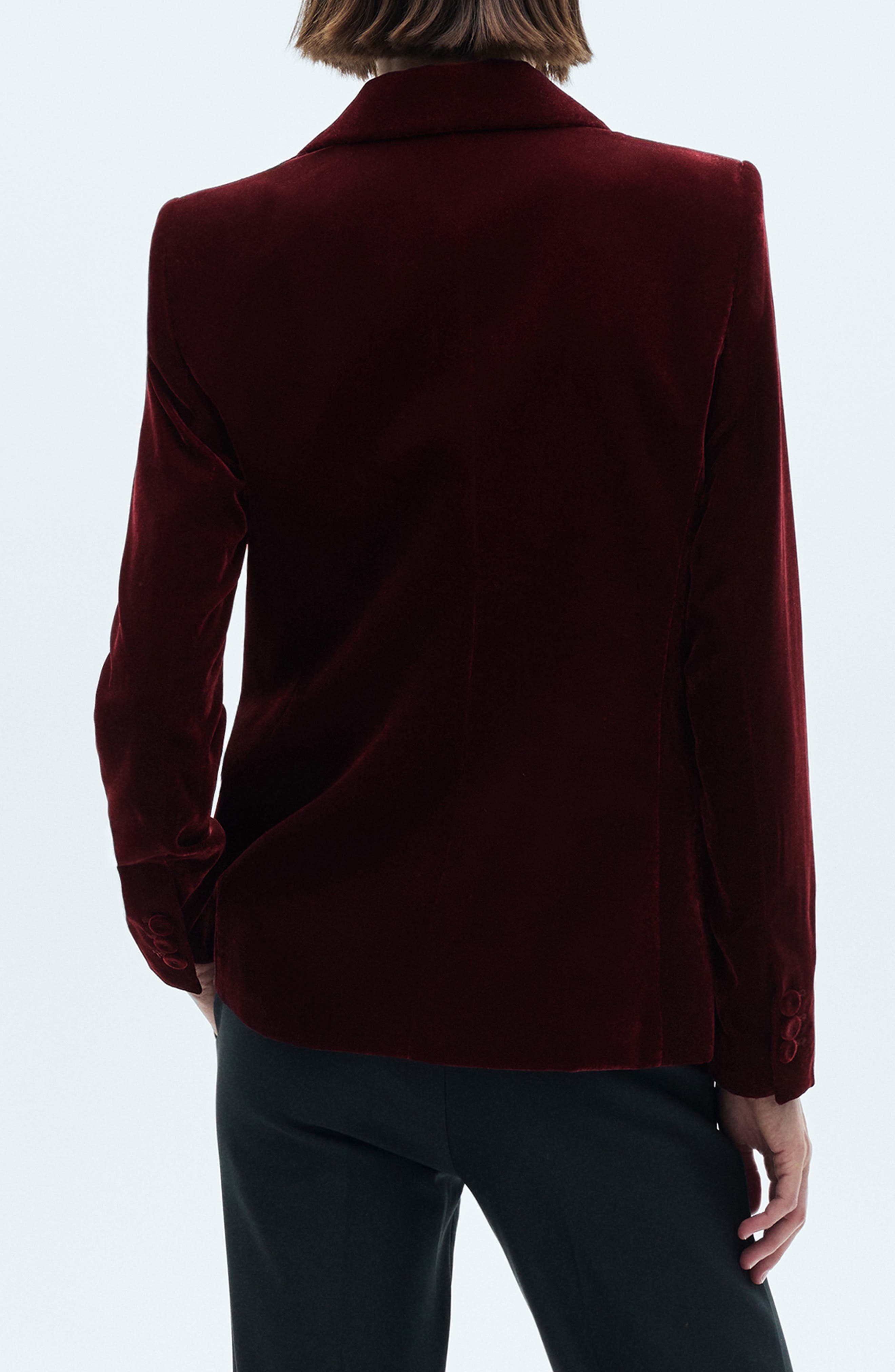 Structured Velvet Blazer - image 2
