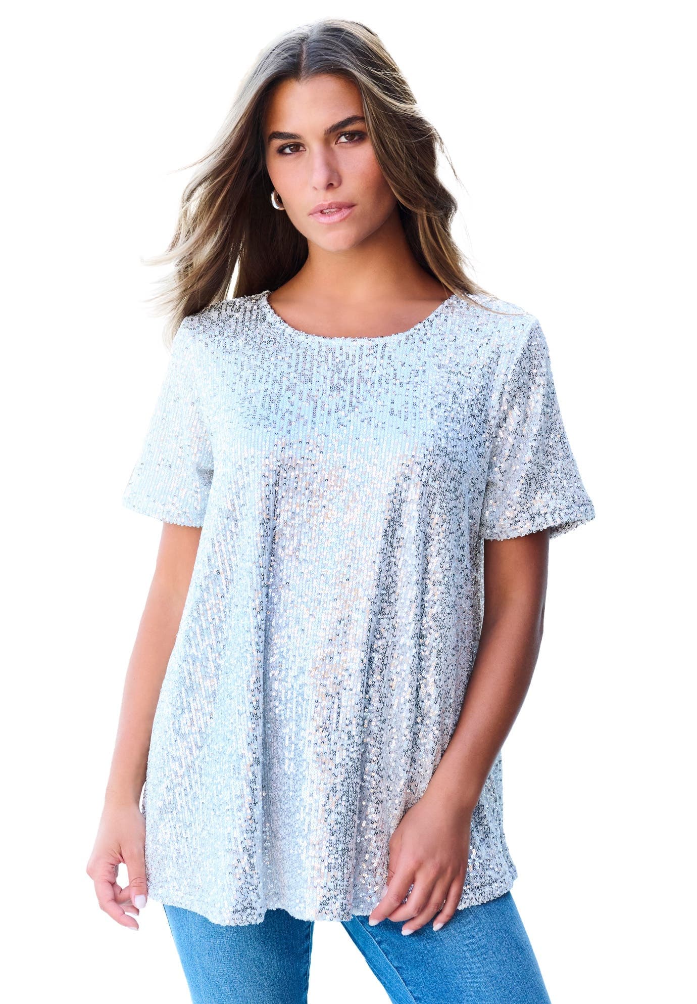 Plus Size Sequin Swing Tee - image 3