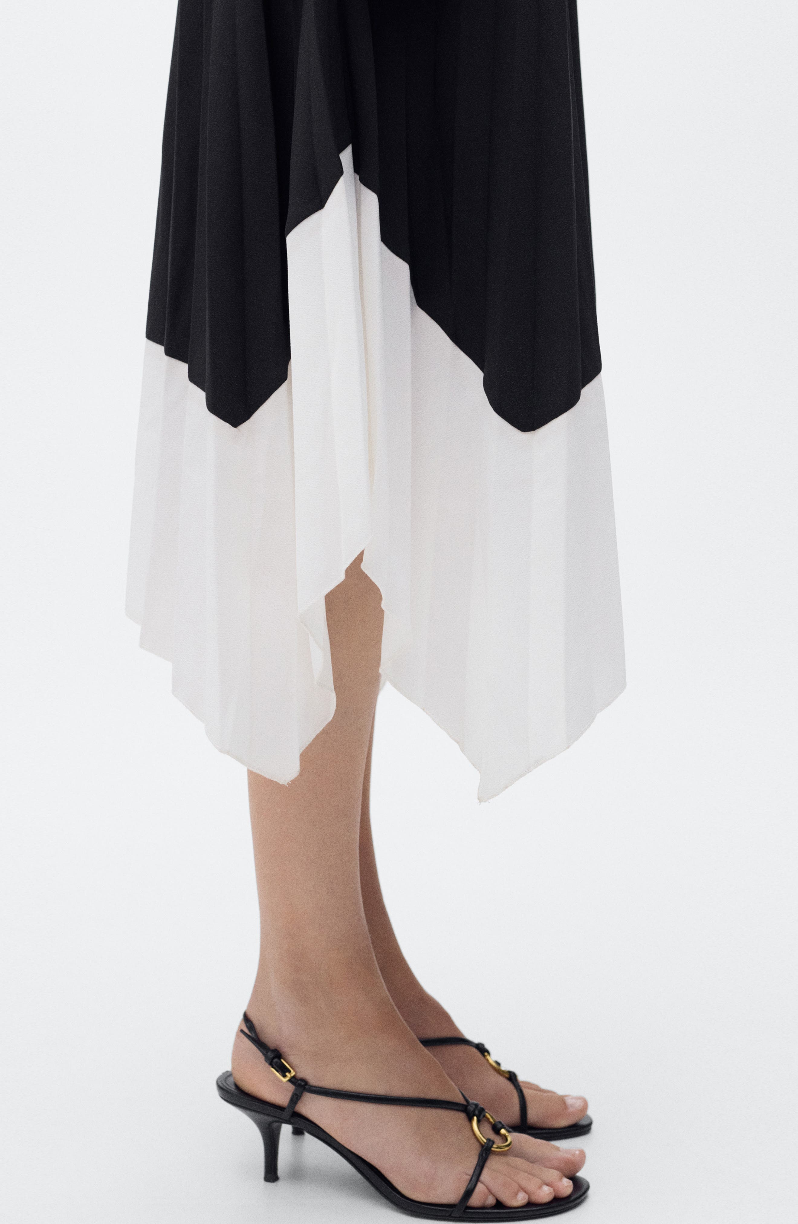 Sleeveless Pleated Asymmetric Dress - image 2