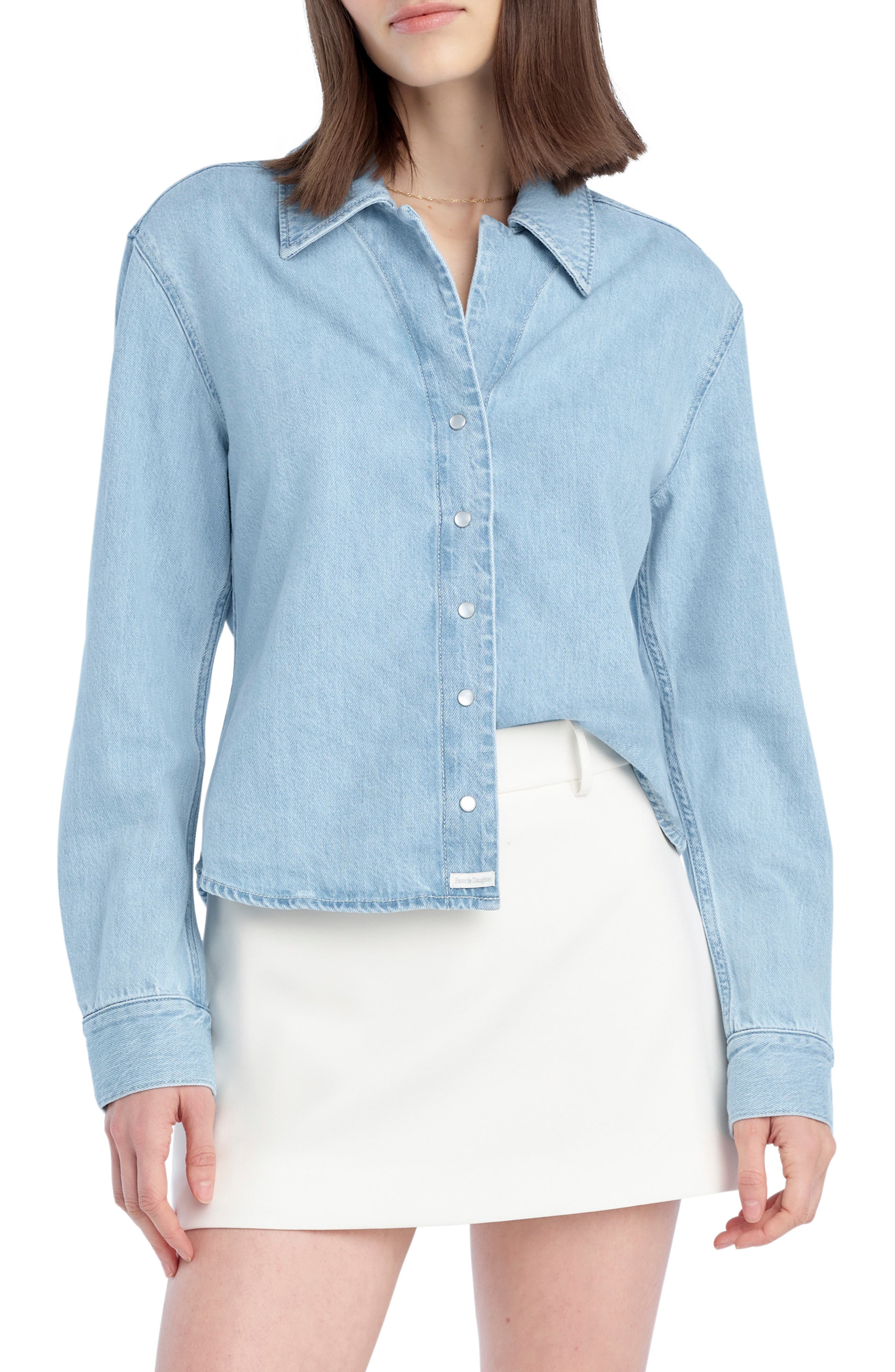 The Ace Denim Snap Front Top - image 1