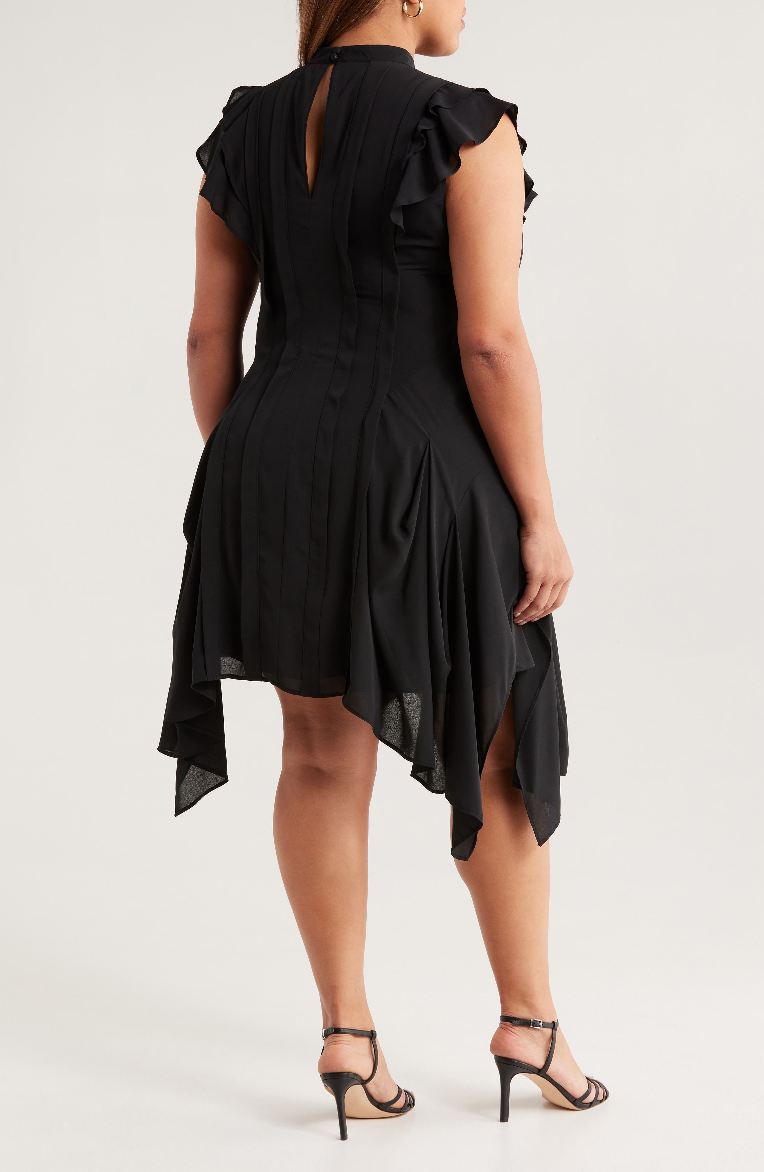 Pintuck Handkerchief Hem Dress - image 2
