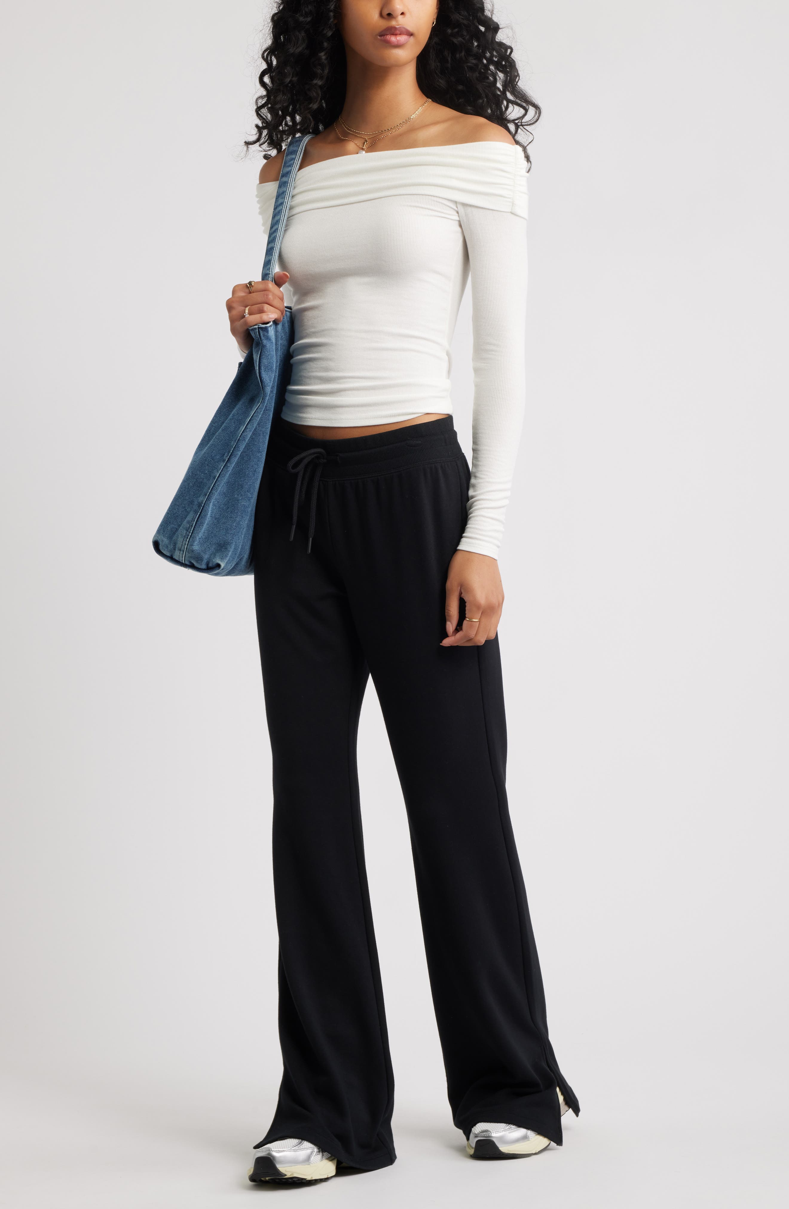 Rib Off the Shoulder Top - image 4