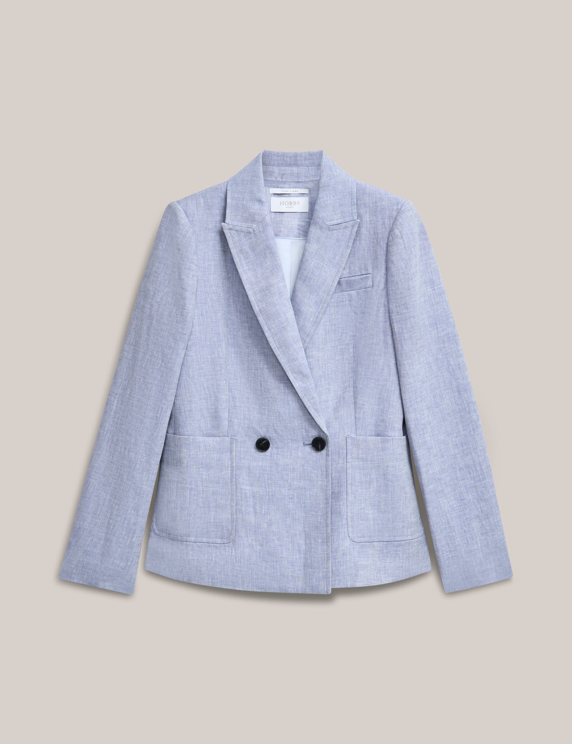 Estella Double Breasted Linen Jacket - image 2