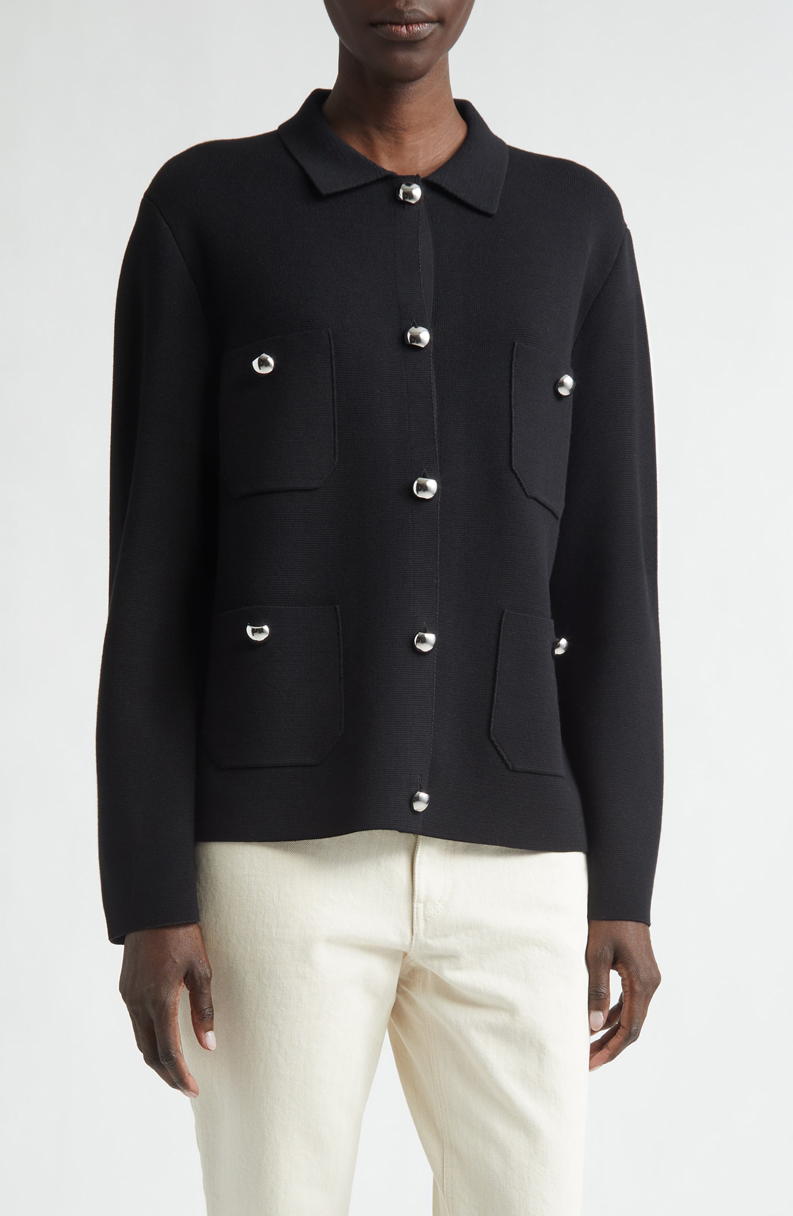 Matte Crepe Shirt Jacket - image 1