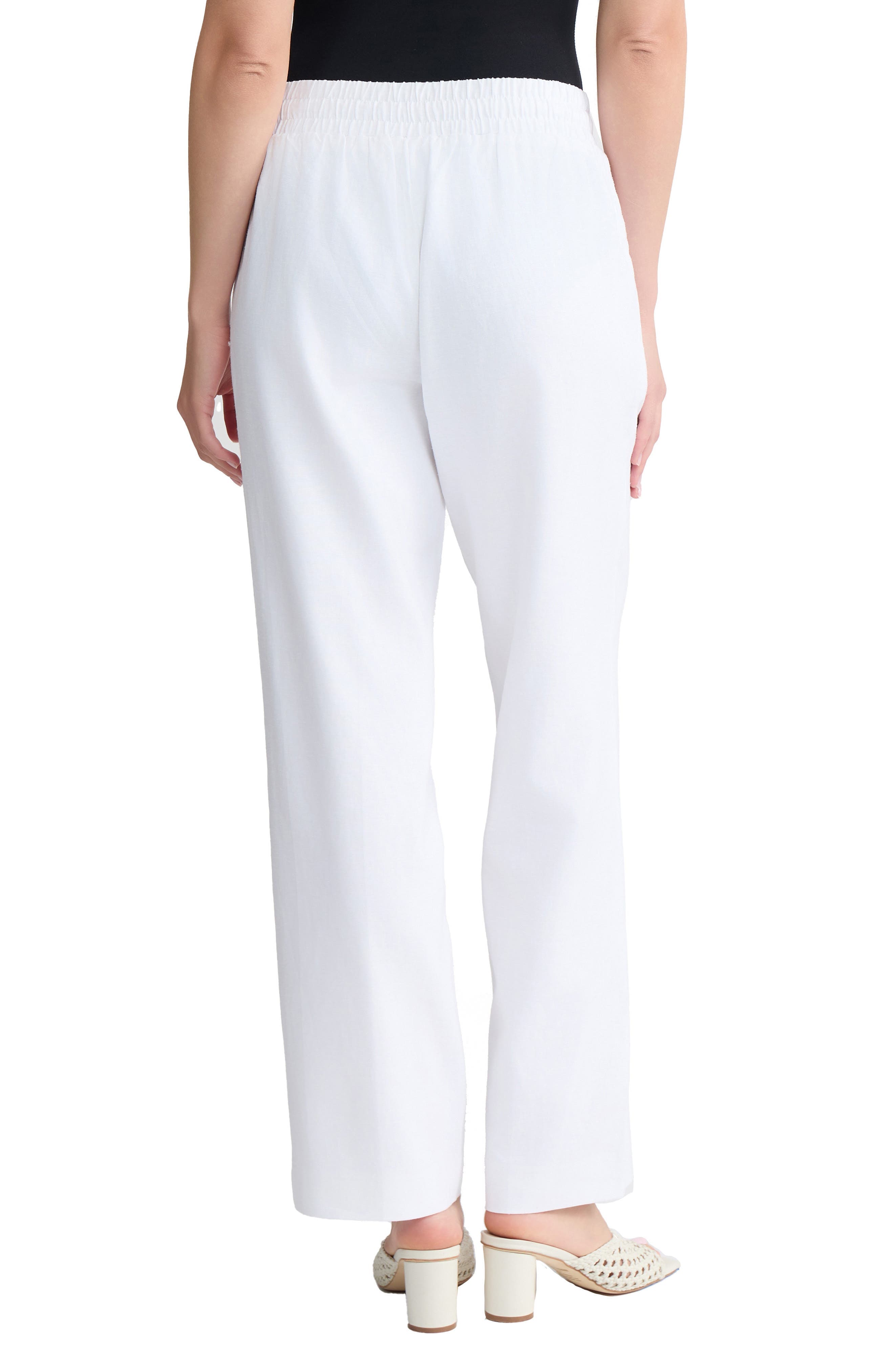 Tie Waist Linen Blend Pants - image 2