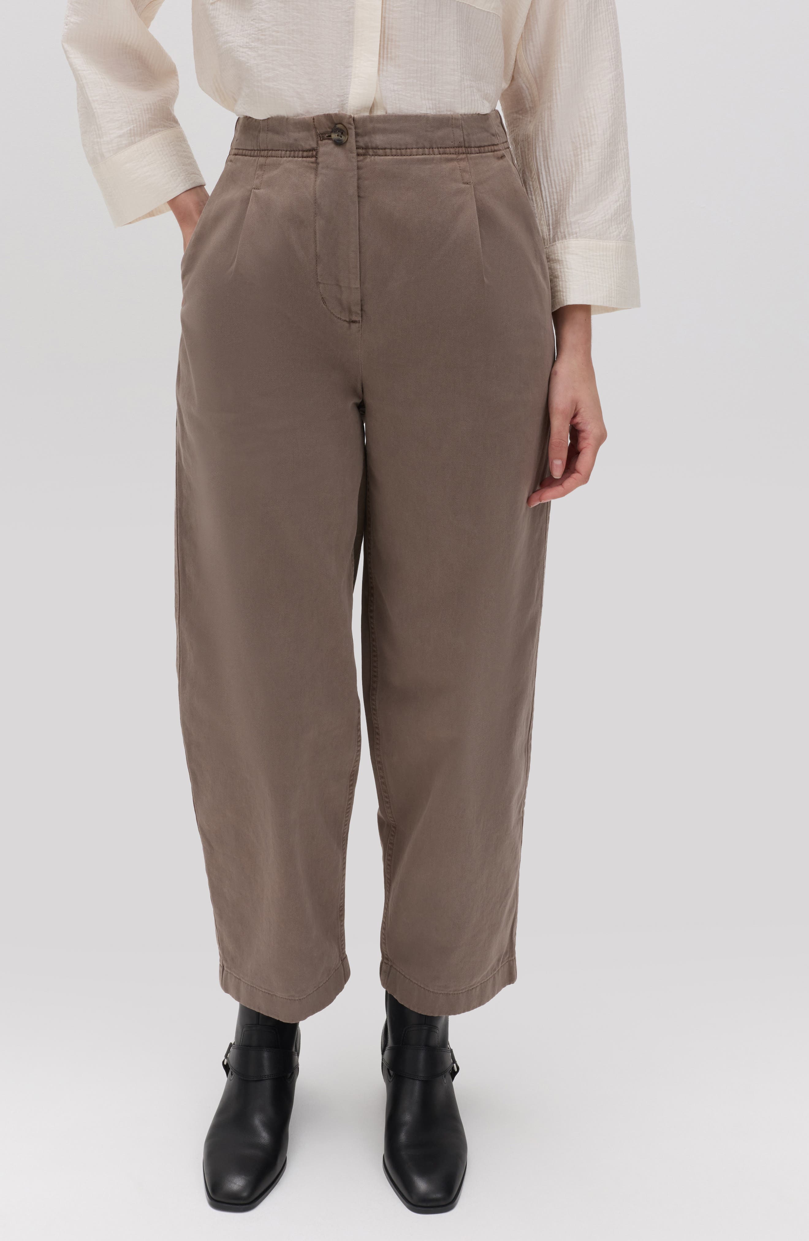 Pleated Barrel Leg Pants - image 1