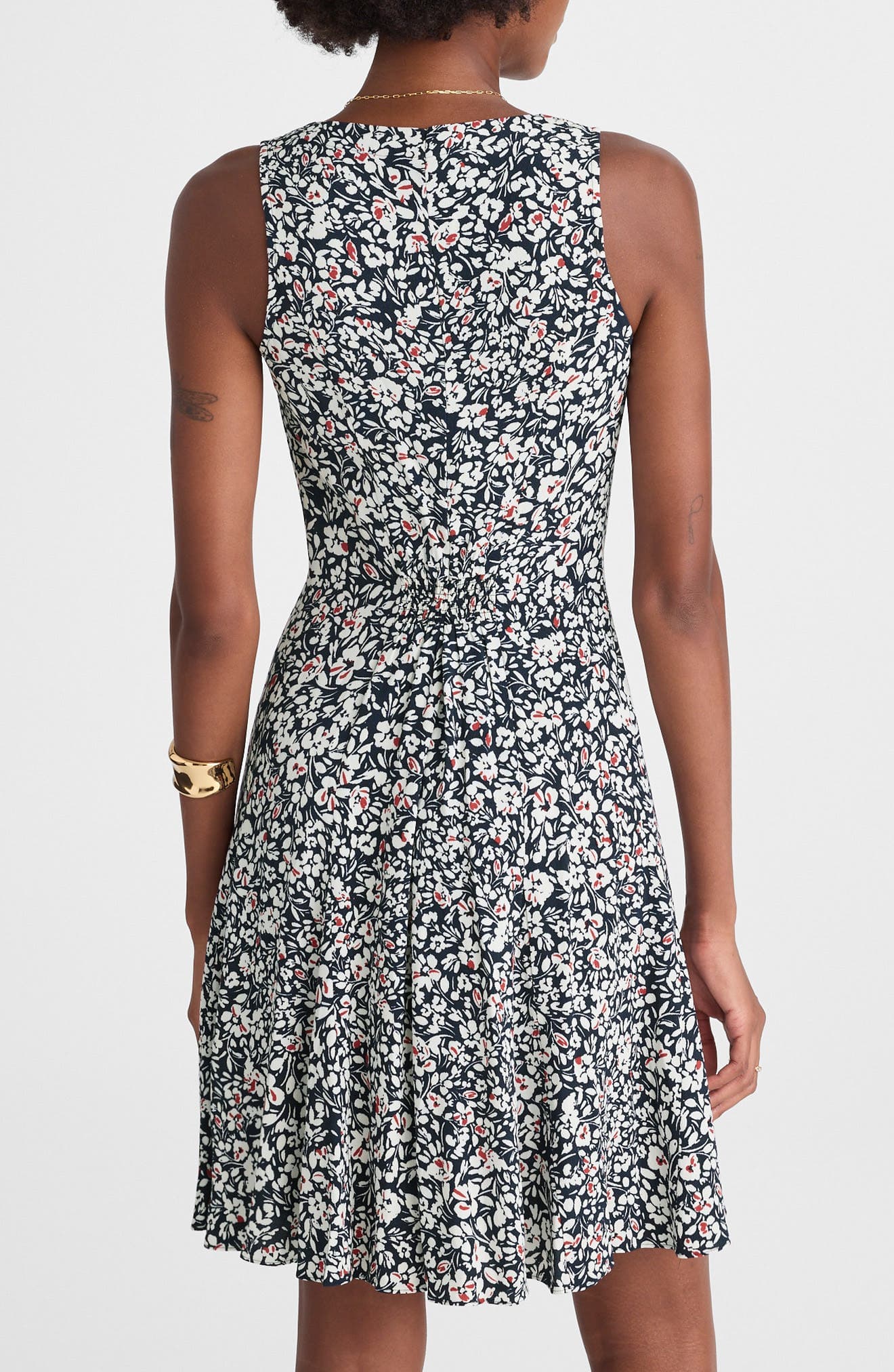Button Front Boat Neck Minidress - image 2