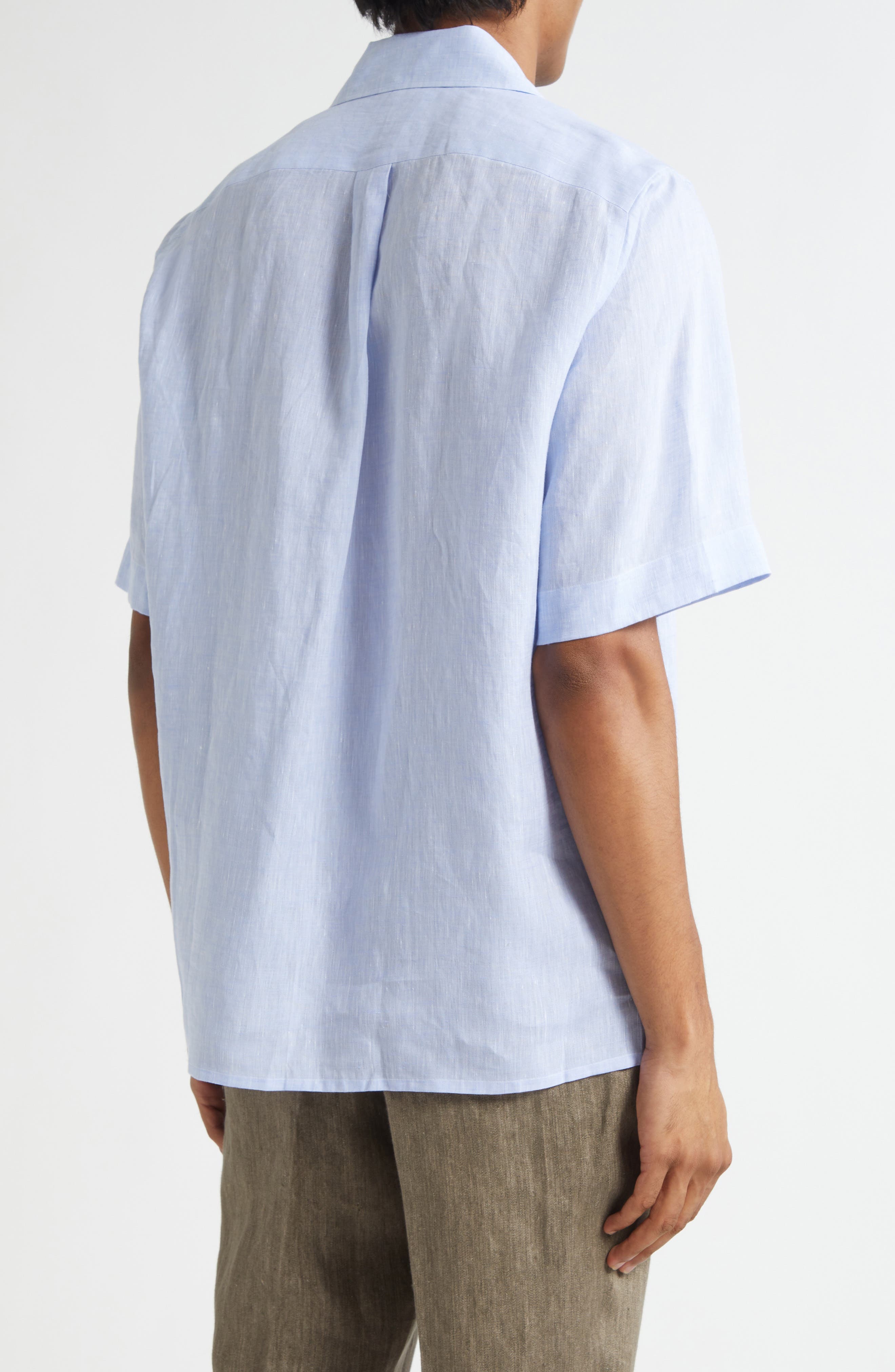 Superlino Short Sleeve Linen Button-Up Shirt - image 2