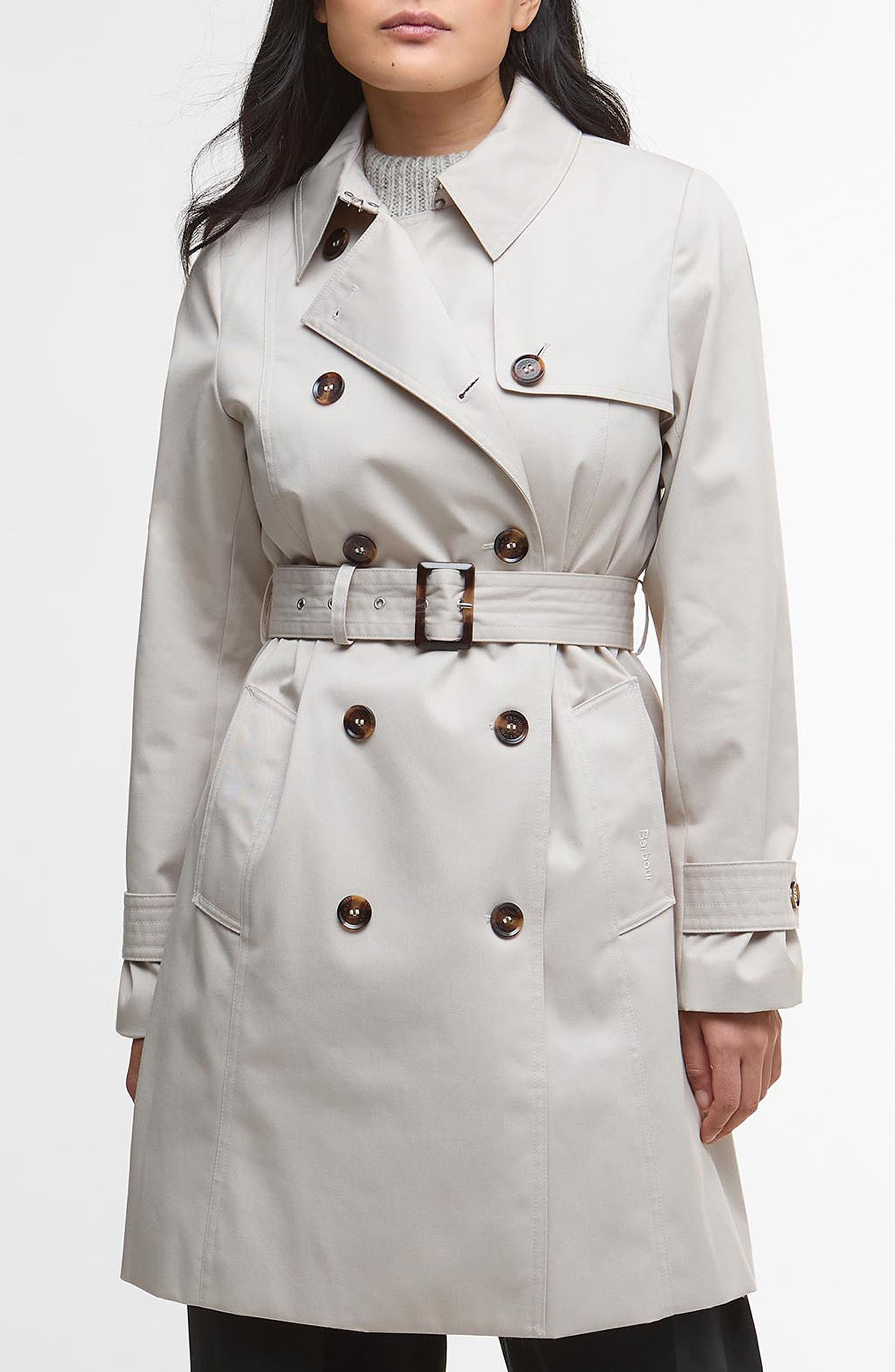 Great Belted Water Resistant Twill Trench Coat - image 1