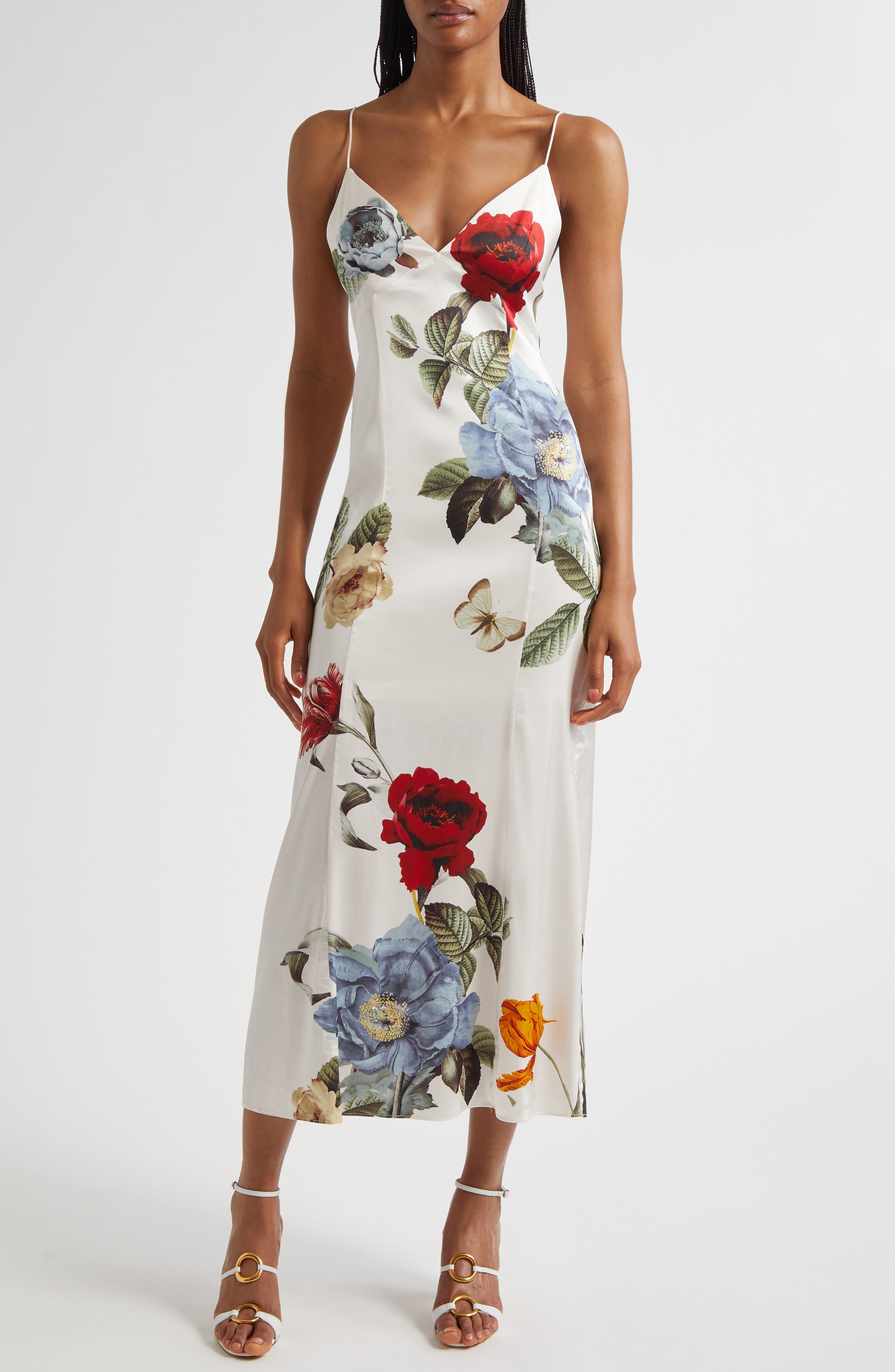 Julietta Floral Satin Slipdress - image 1