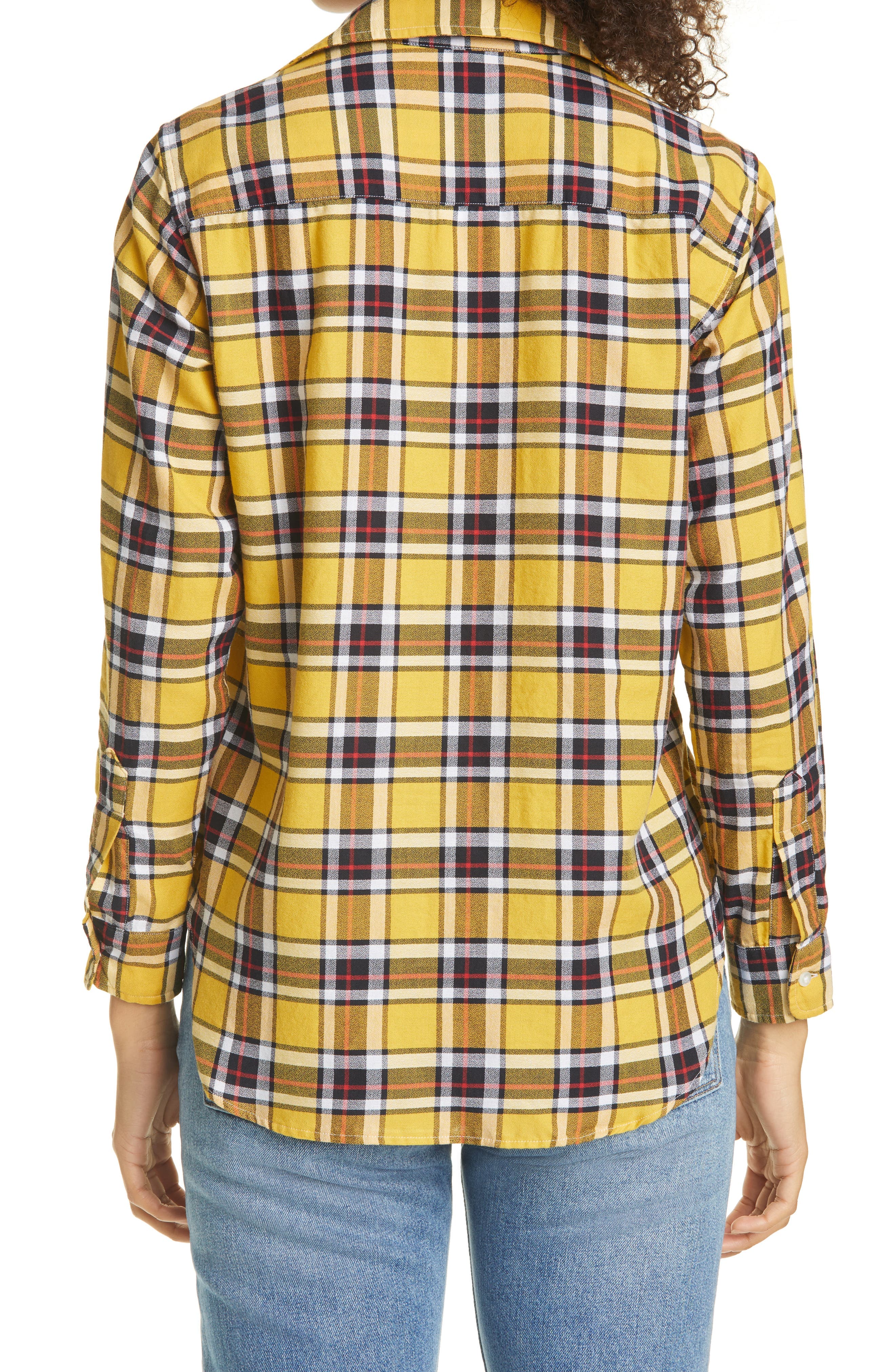 Frank Plaid Crepe Button-Up Shirt - image 2