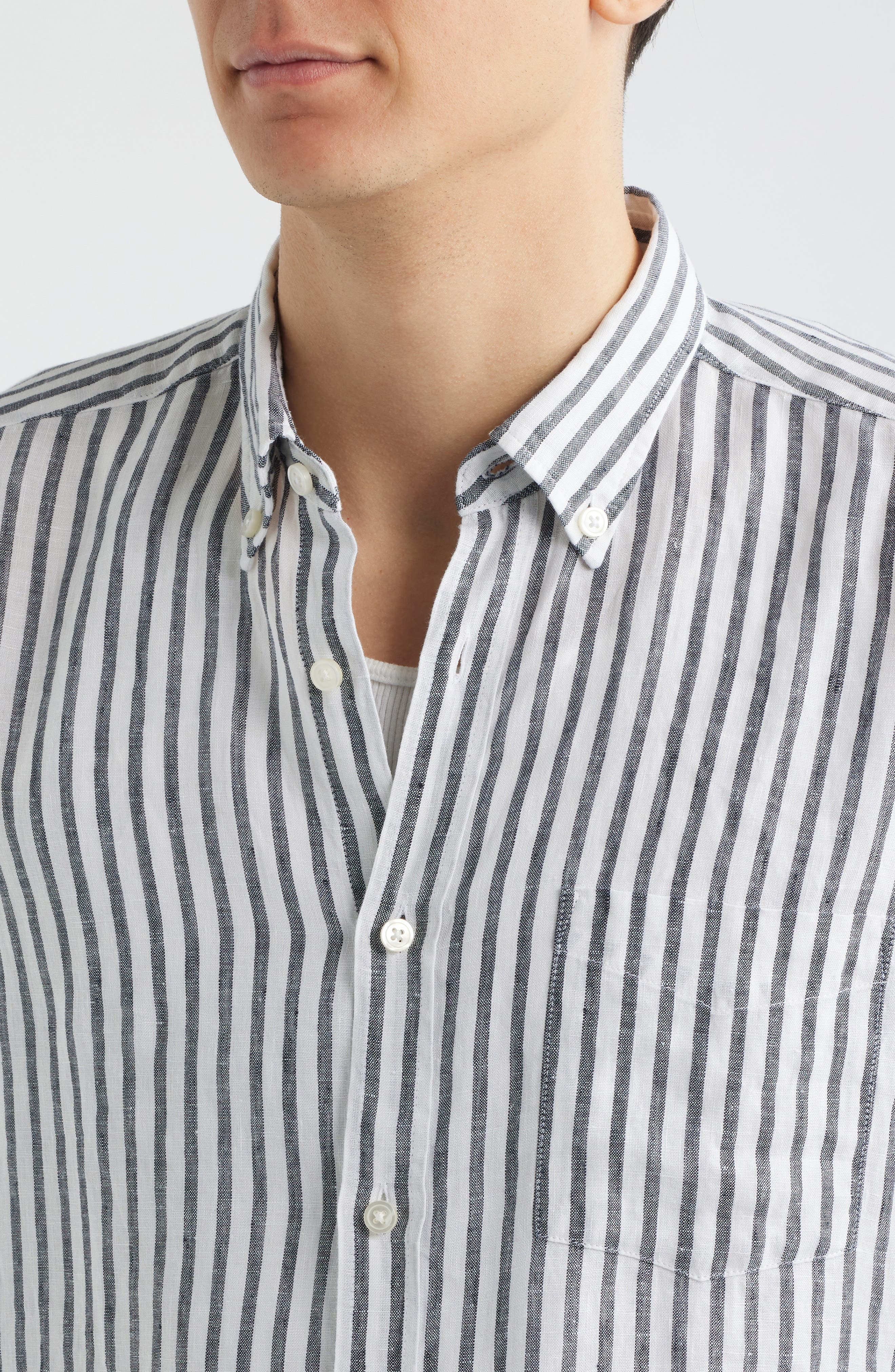 Liam Regular Fit Linen Button-Up Shirt - image 4