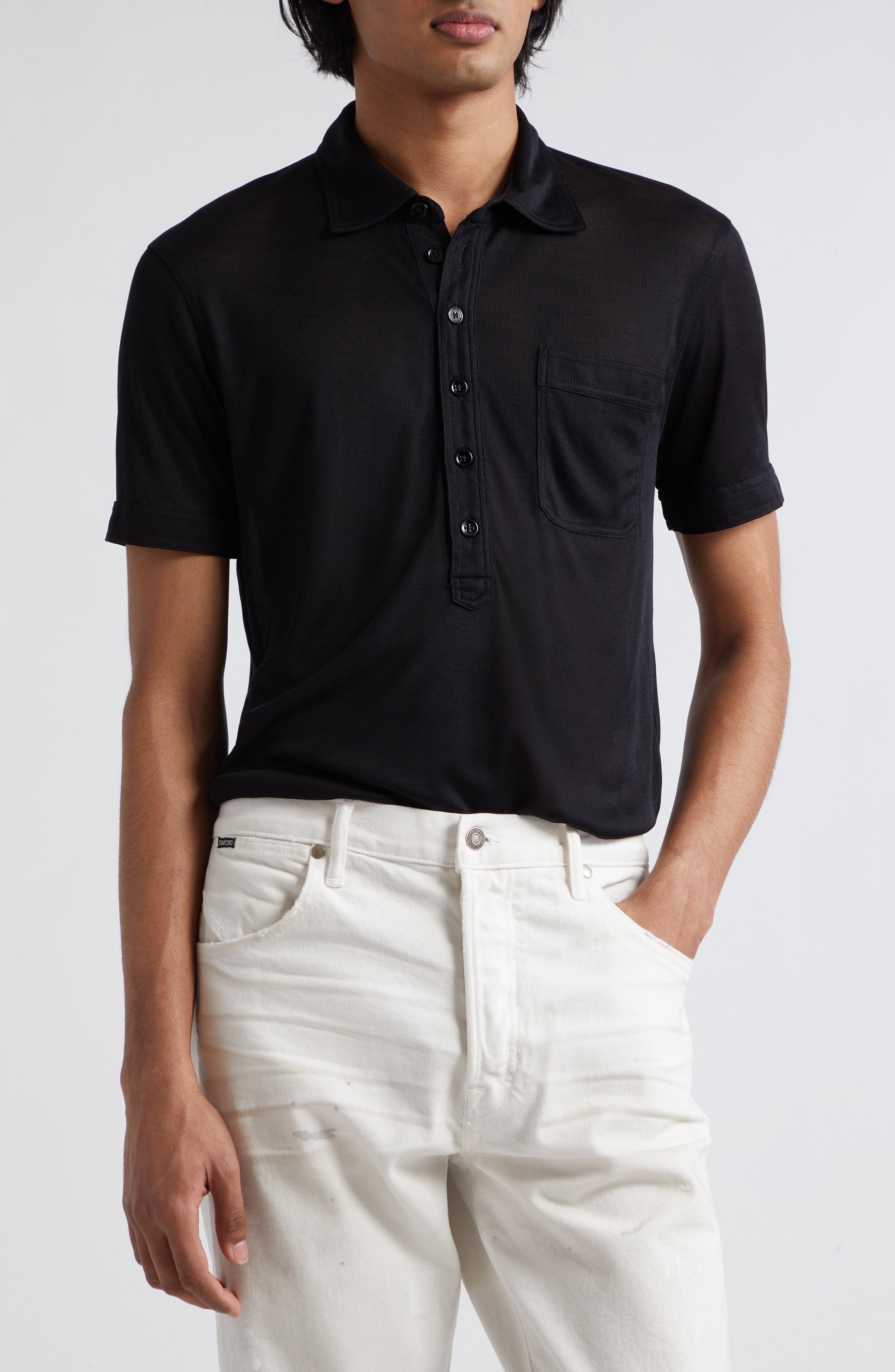 Silk Jersey Polo - image 1