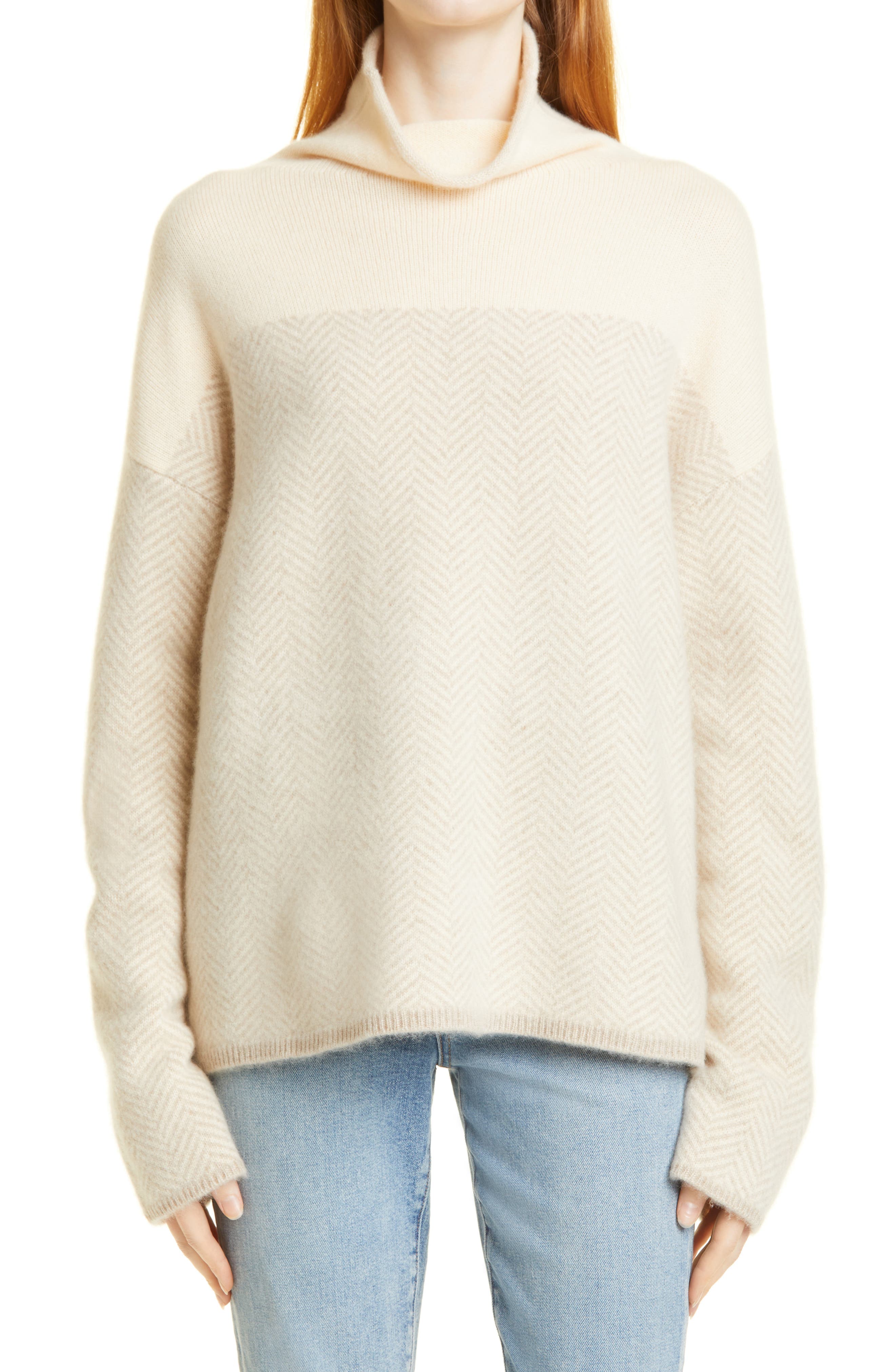 Herringbone Cashmere Sweater