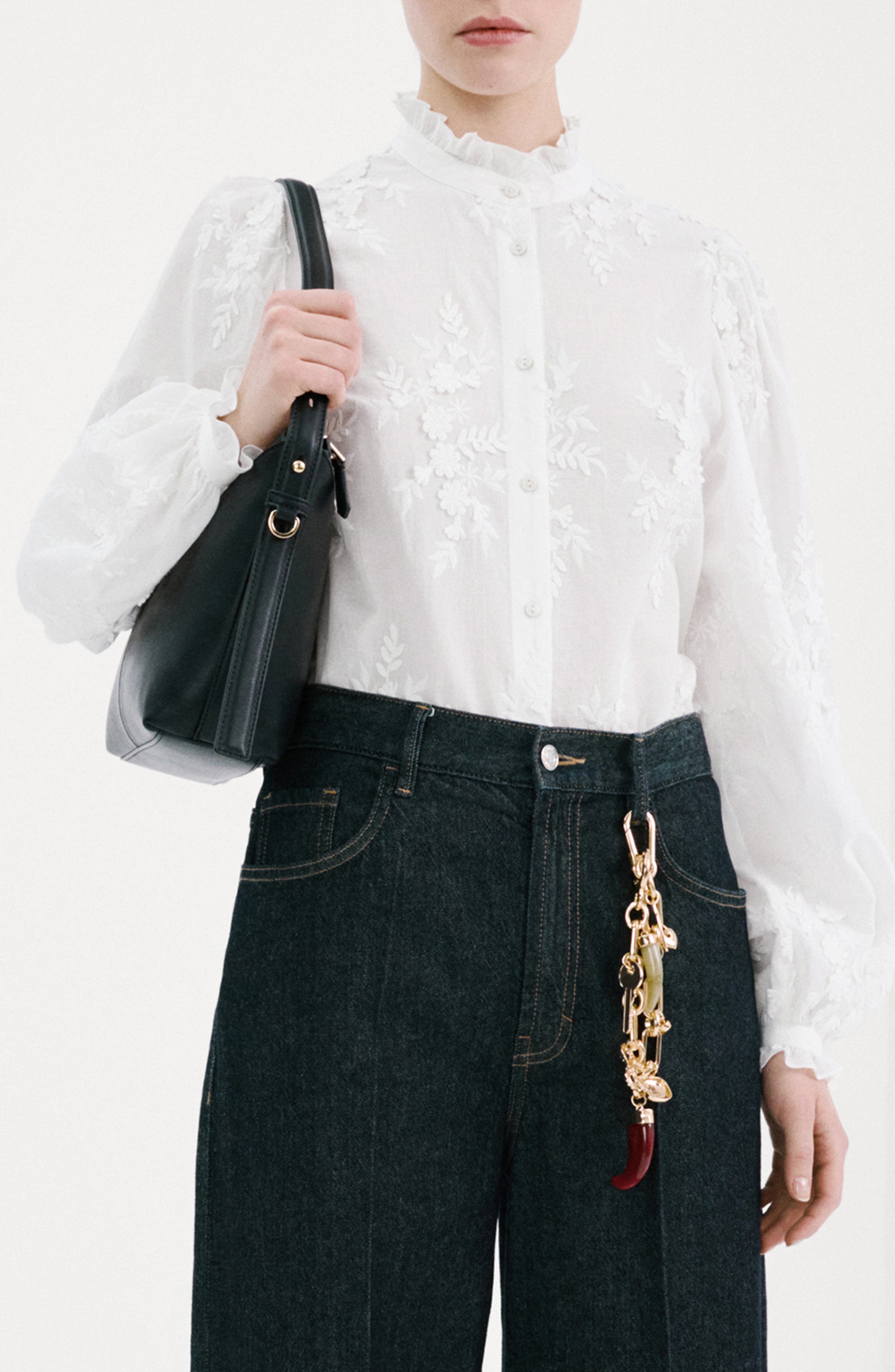 Floral Embroidered Shirt - image 1