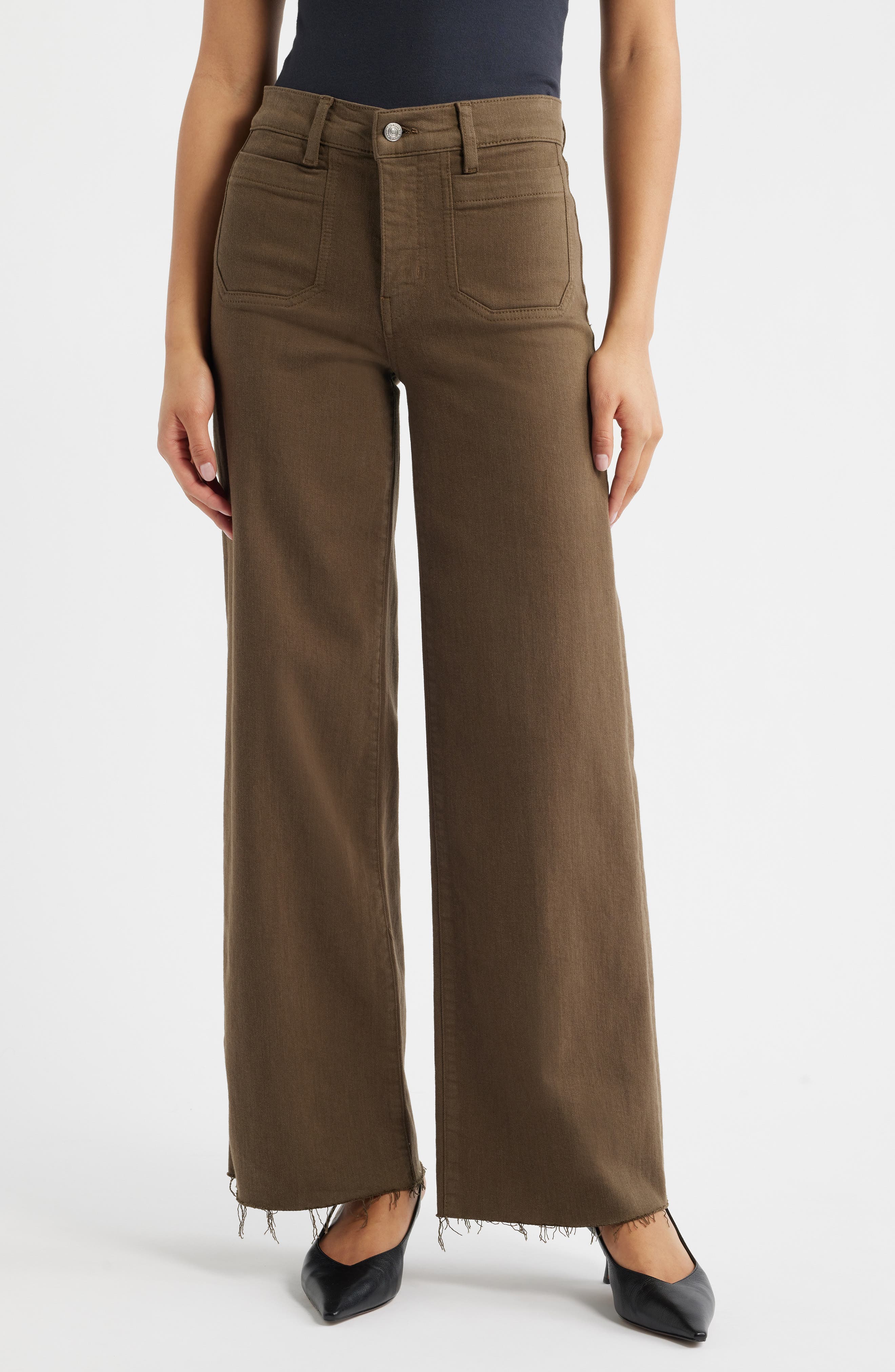 Le Slim Palazzo Modernist Pocket Wide Leg Jeans - image 1