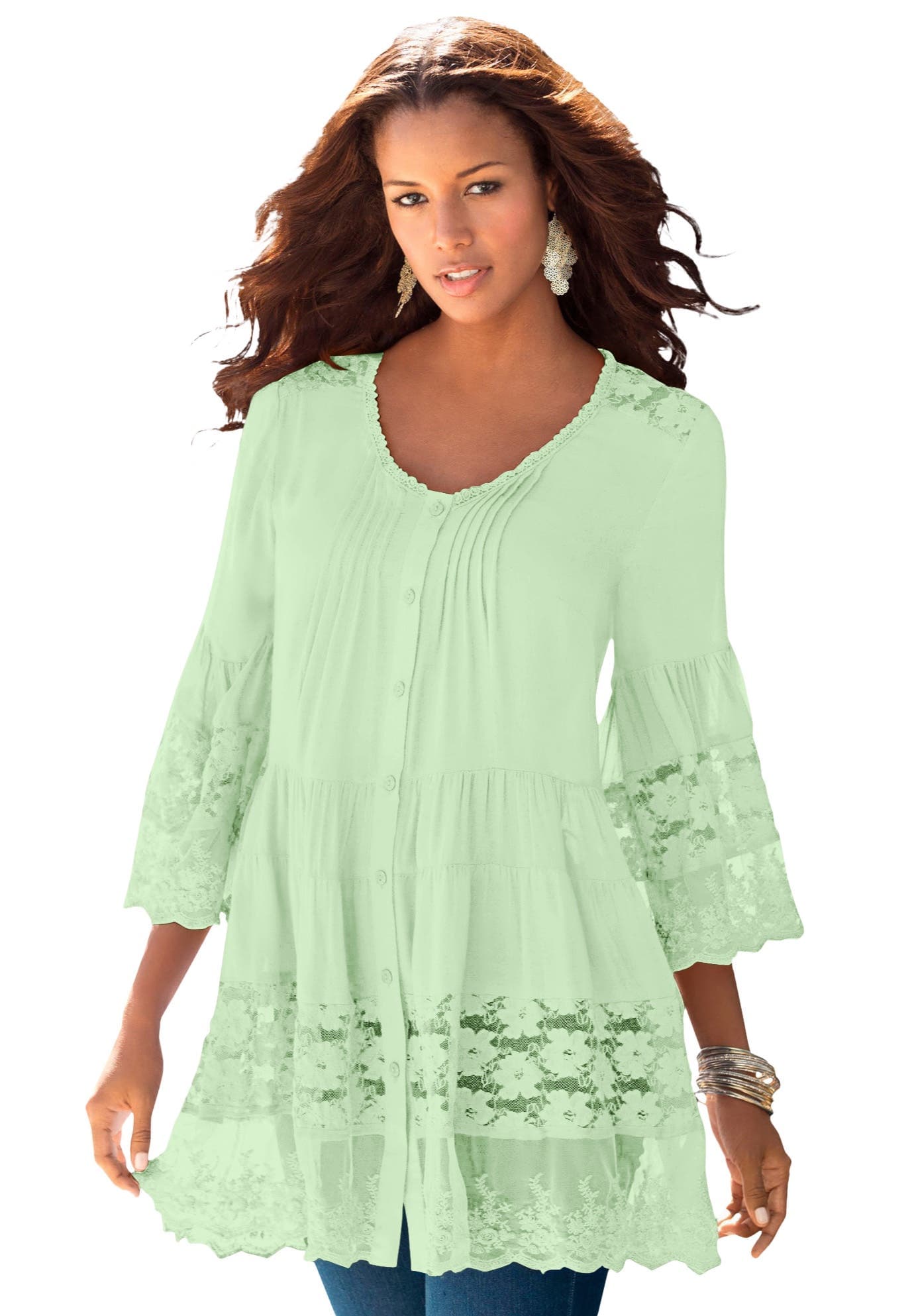 Lace Illusion Blouse - image 4