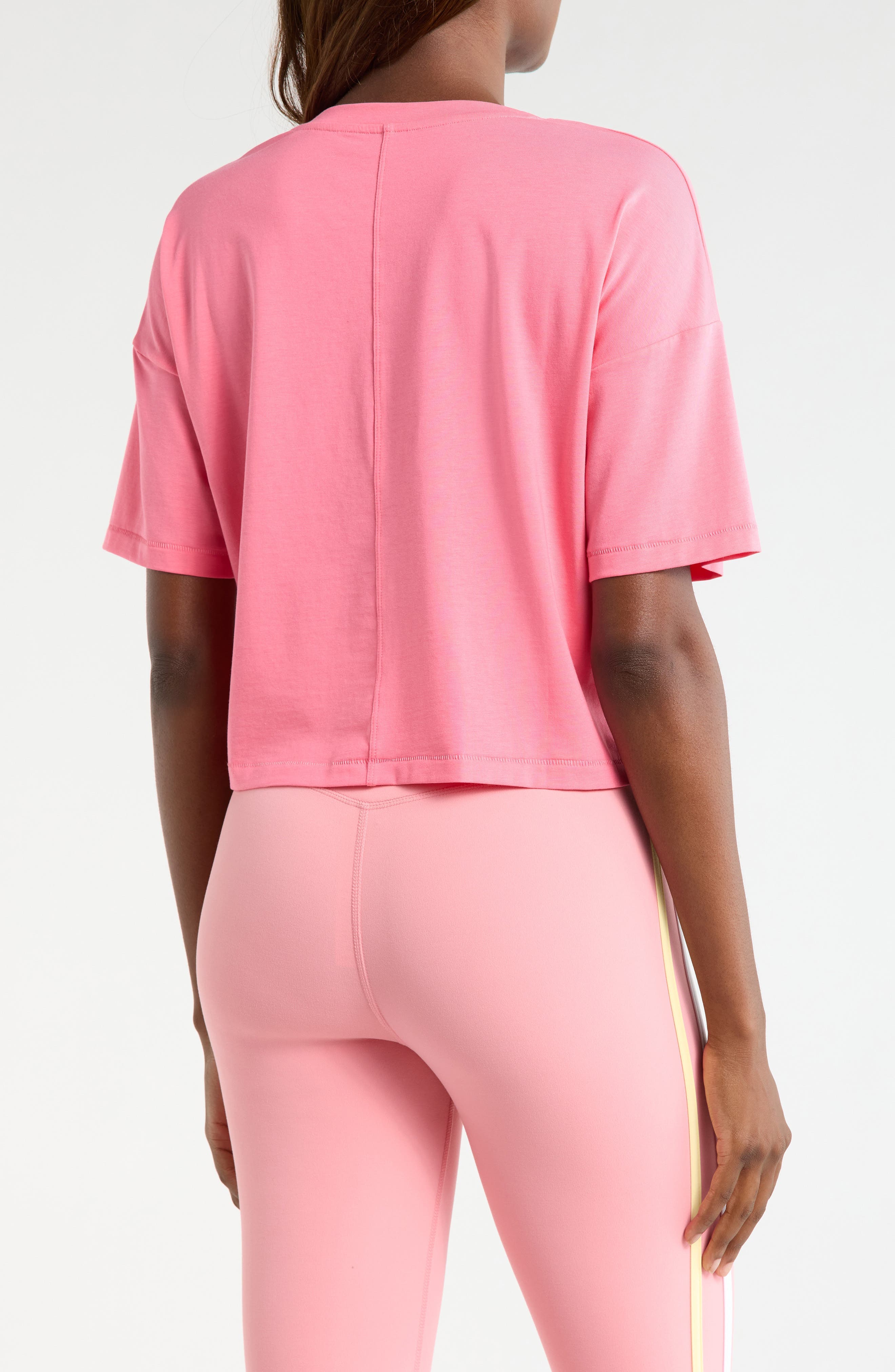 Pima Cotton Boxy Crop T-Shirt - image 4