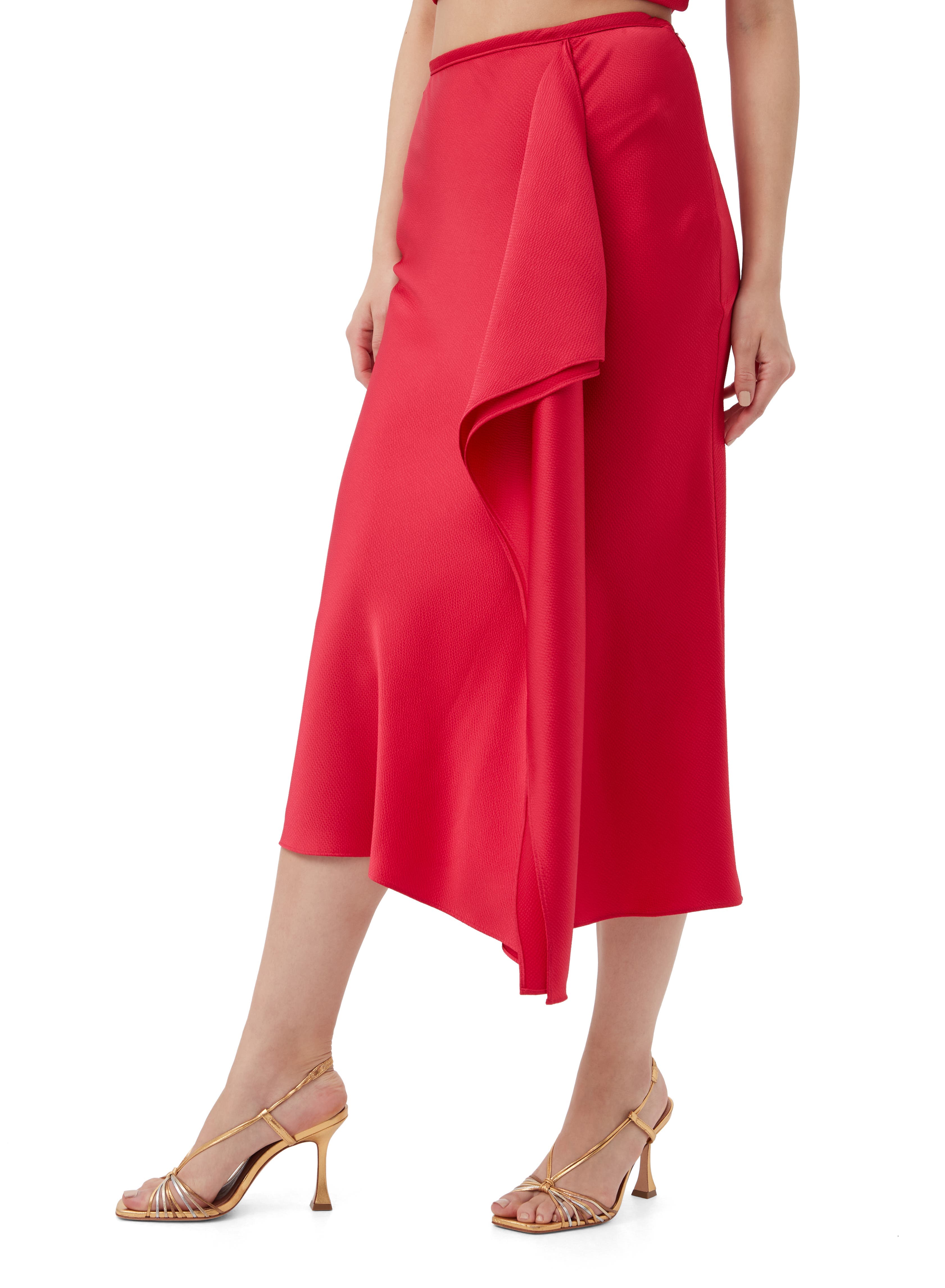 Sahel Satin Midi Skirt - image 4