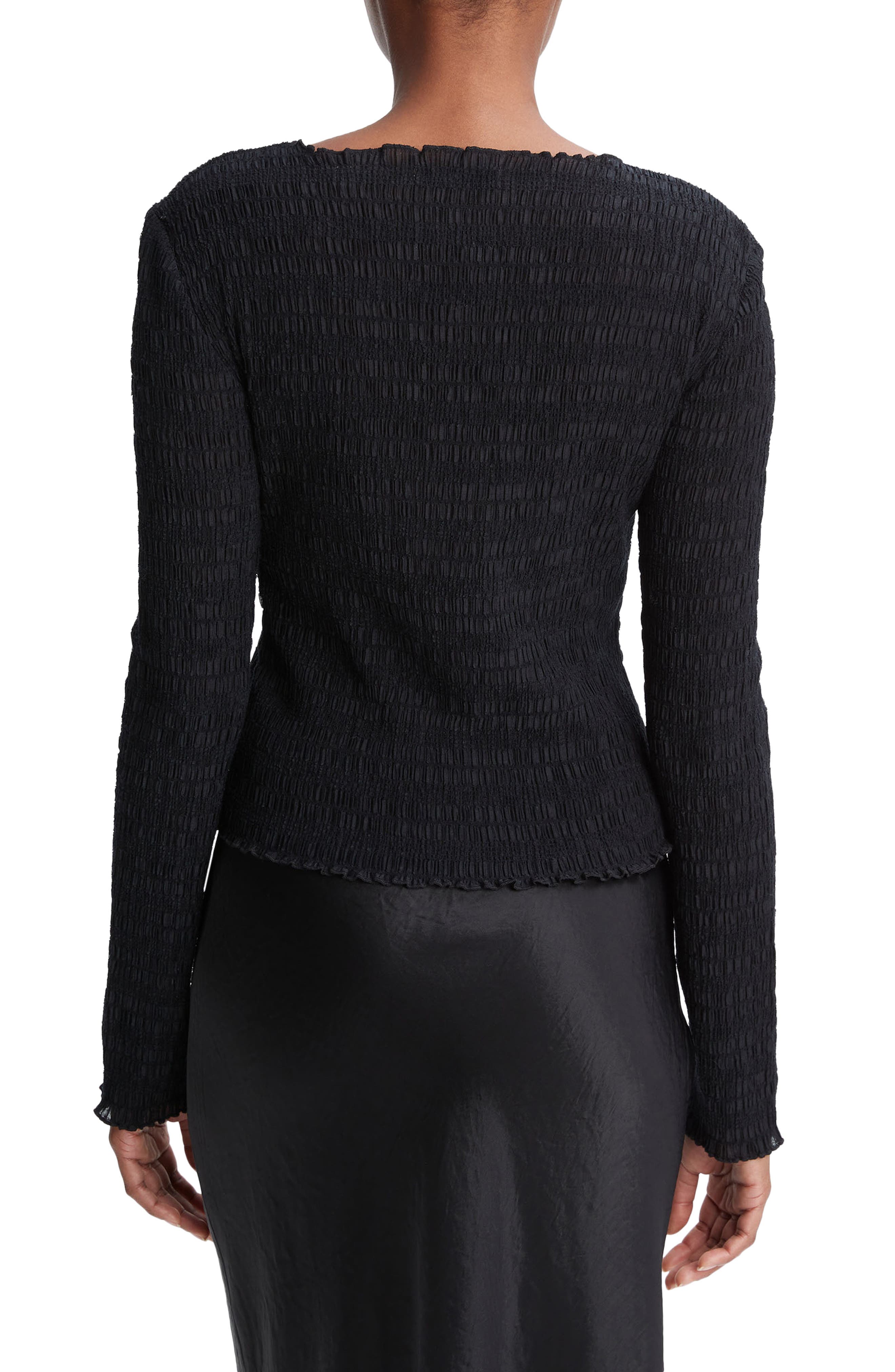 Smocked Long Sleeve Top - image 2
