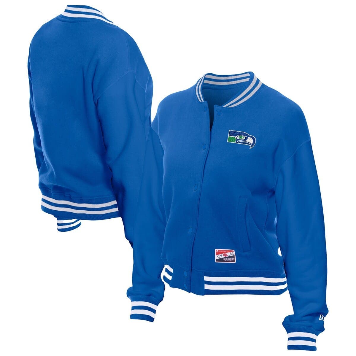 Women's New Era  Royal Seattle Seahawks Throwback Fleece Full-Snap Jacket - image 1