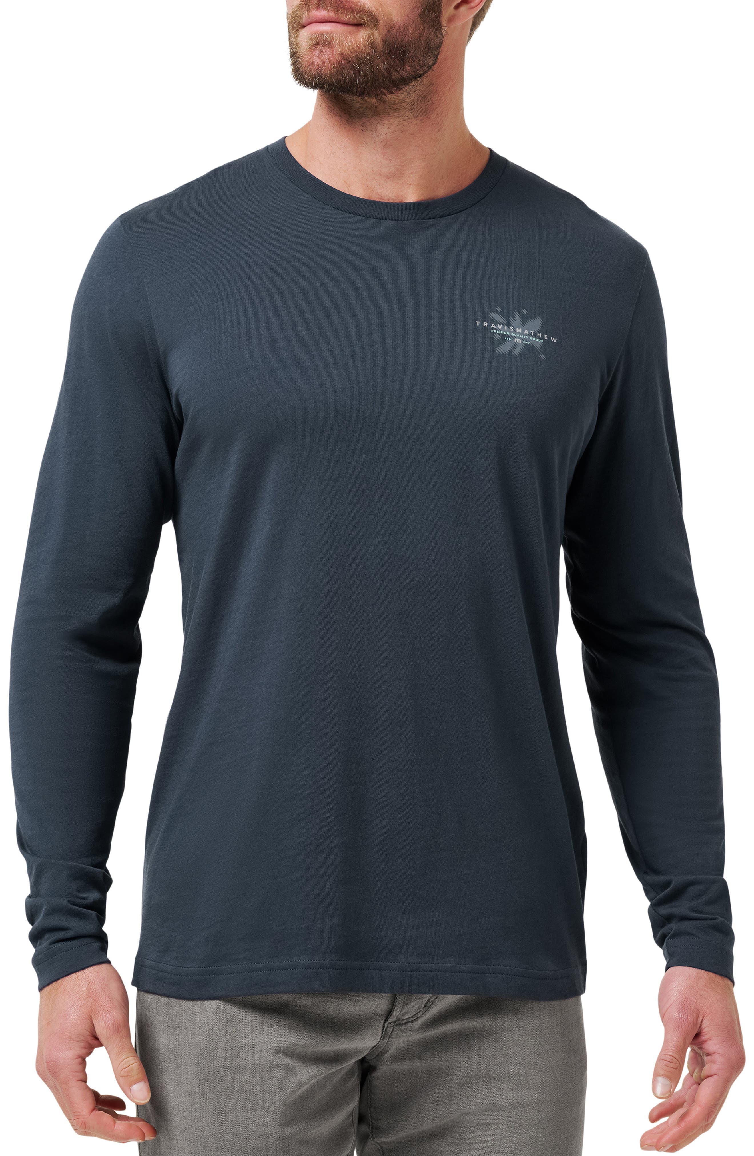 Favorite Place Long Sleeve Cotton Graphic Pocket T-Shirt - image 1