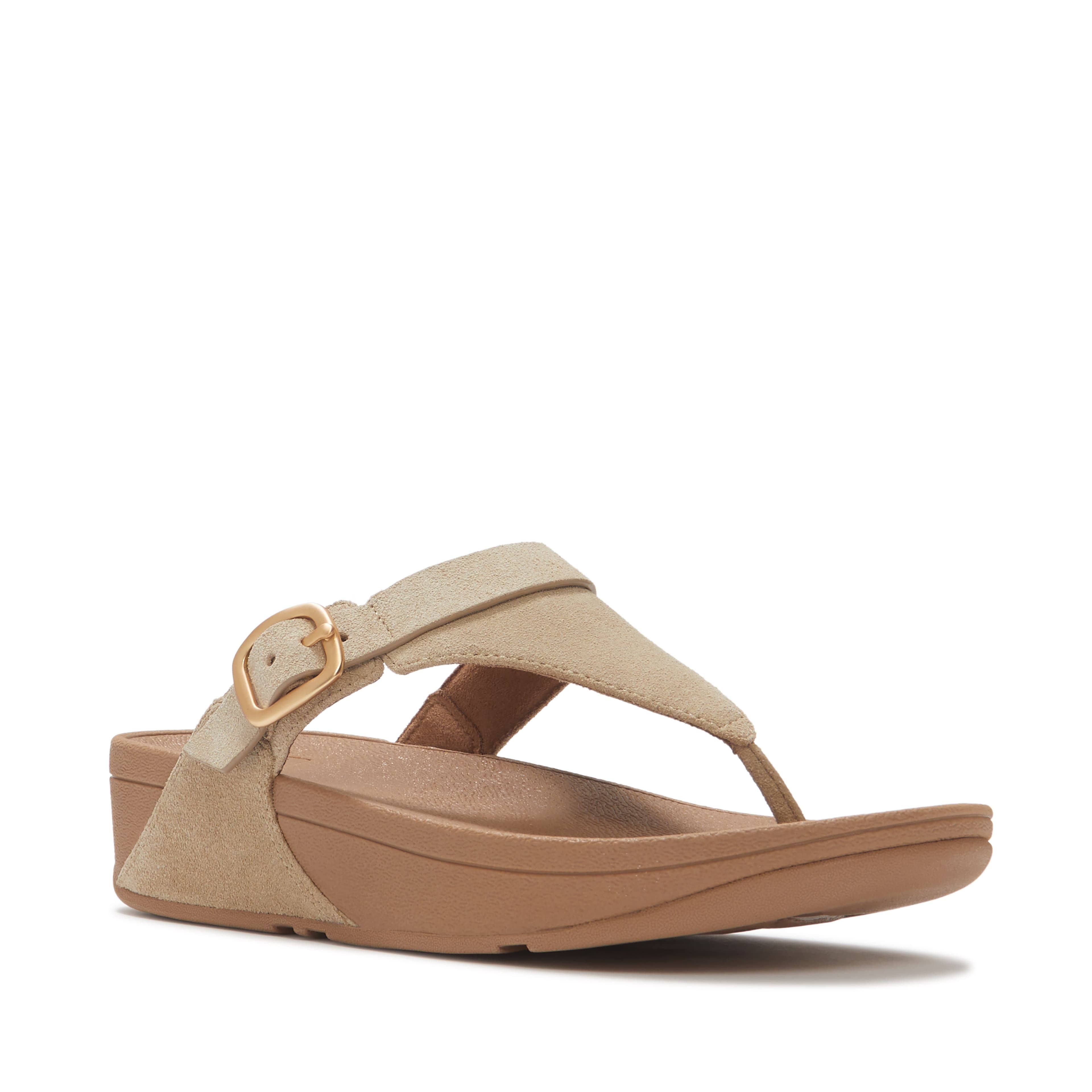 Lulu Buckle Suede Toe-Post - image 1