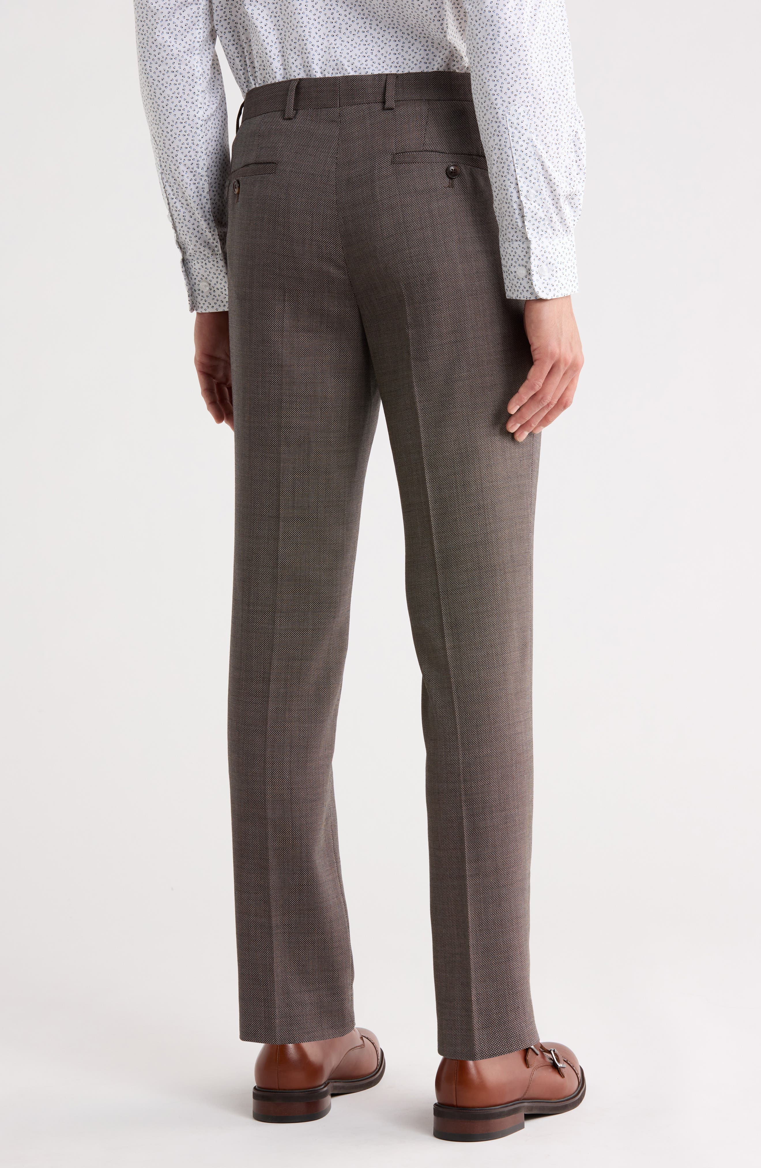Slim Fit Flat Front Dress Pants - image 2