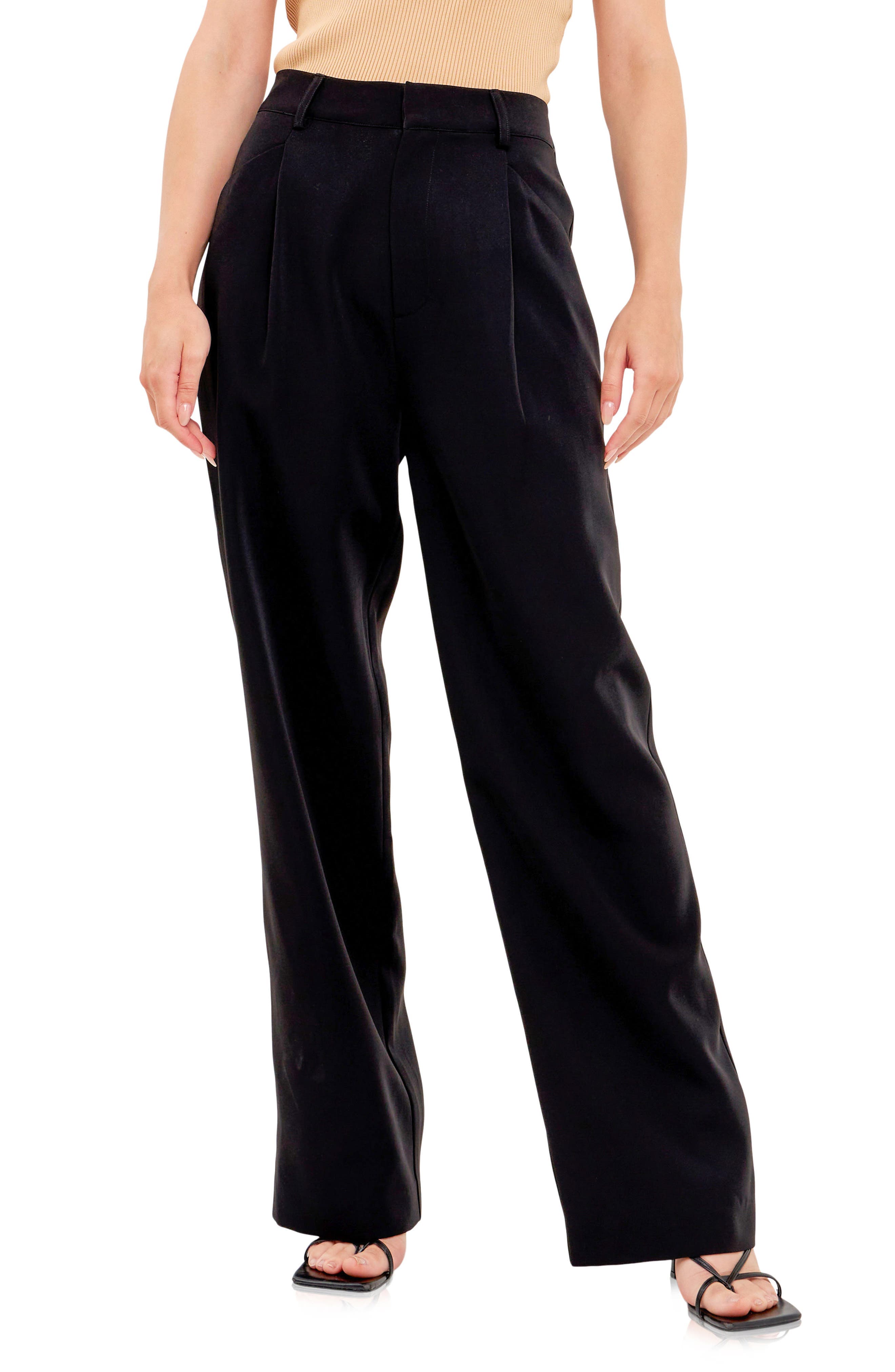 Classic Pleated Suit Trousers - image 1