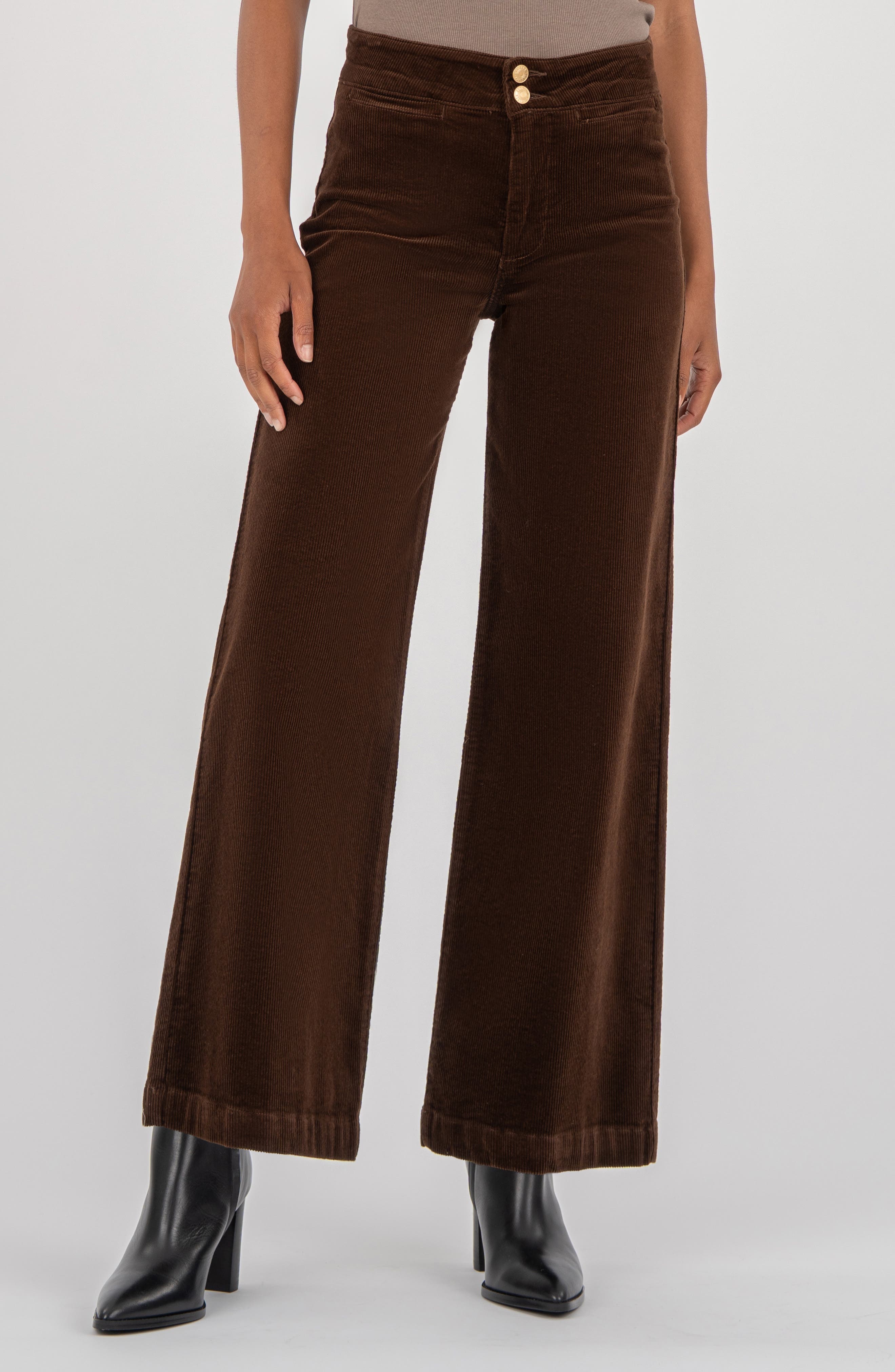 Meg Welt Pocket Wide Leg Corduroy Pants - image 1
