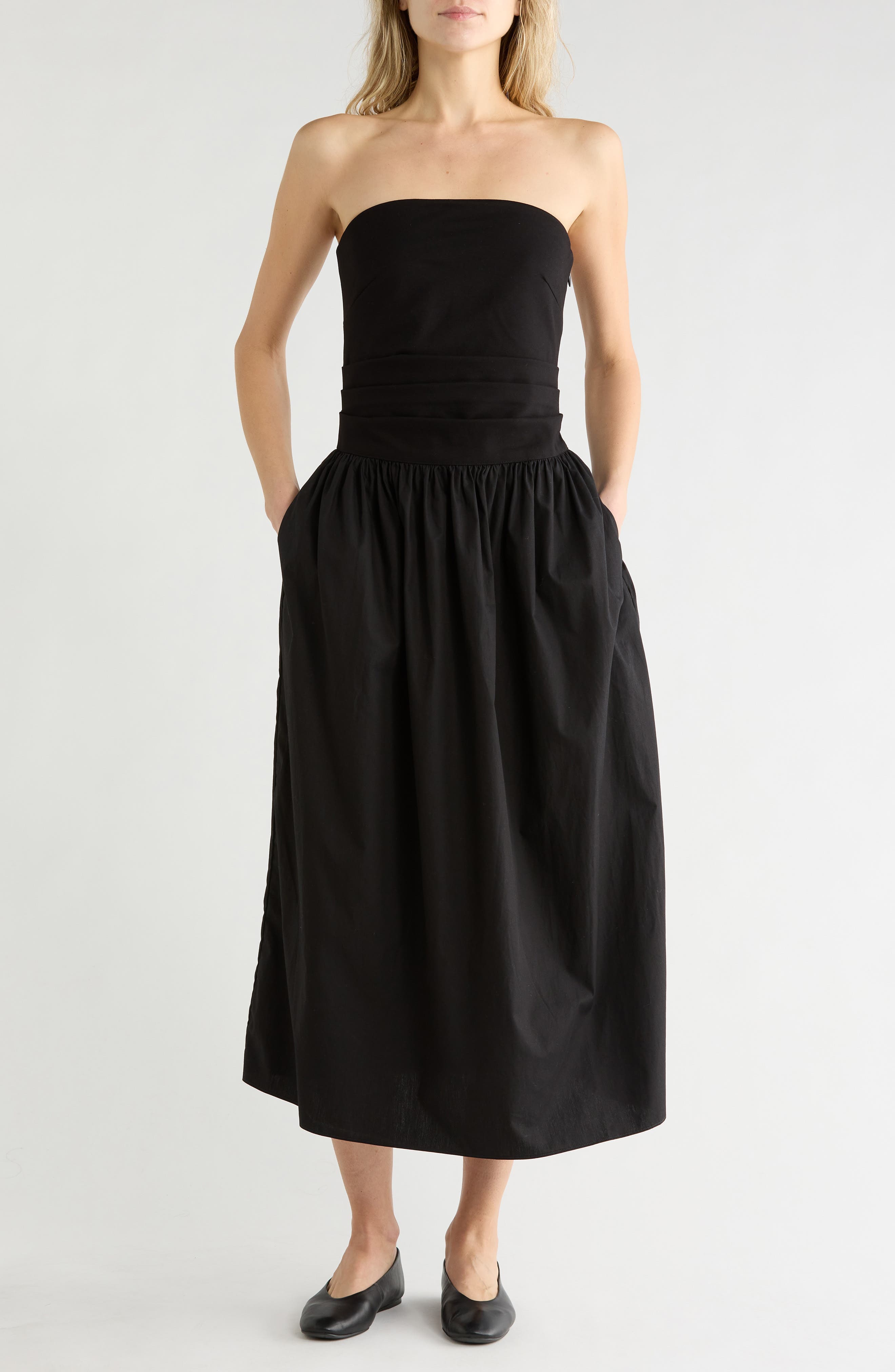 Claudia Strapless Ponte Dress - image 1
