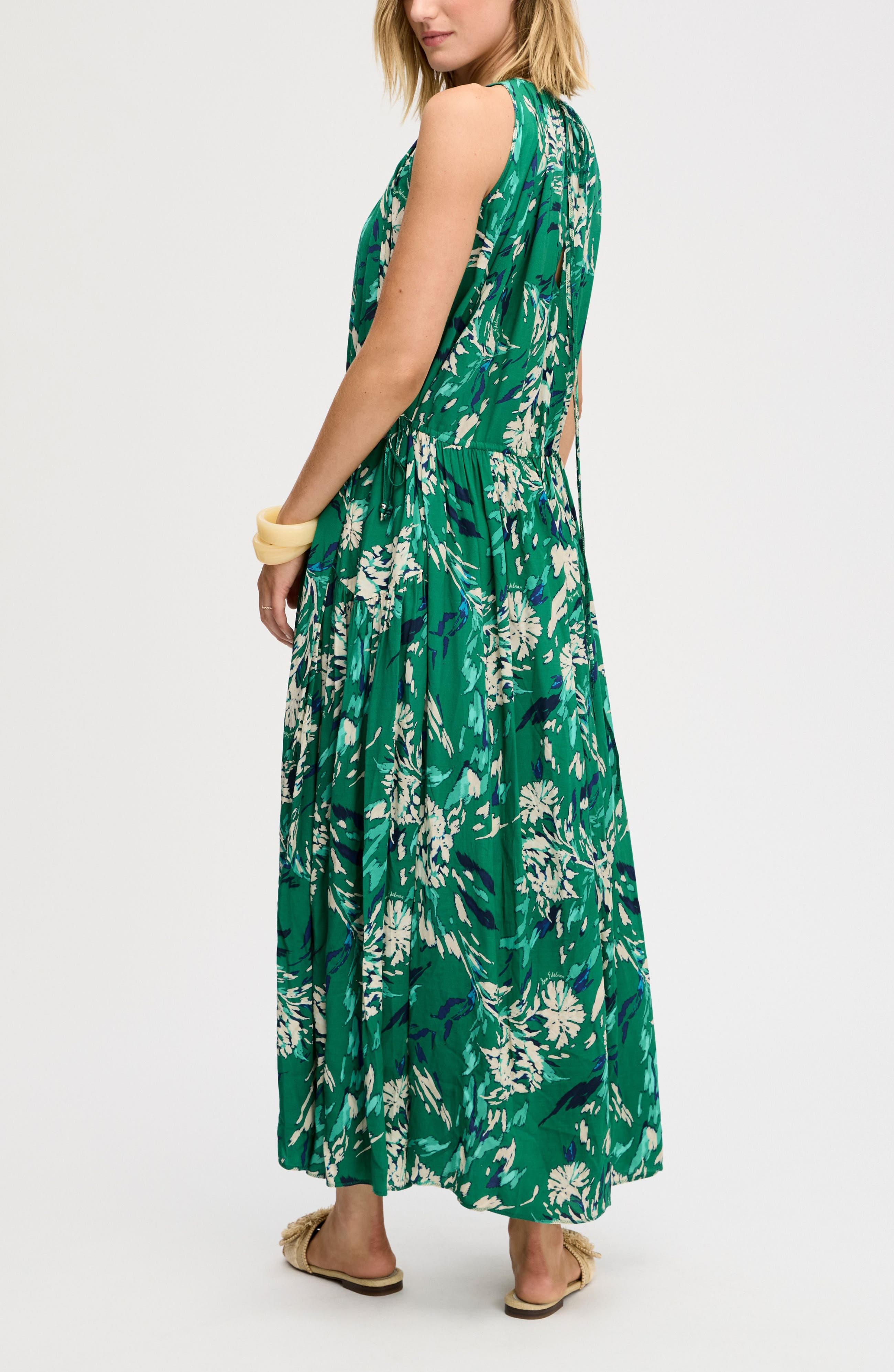 Print Side Tie Sleeveless Maxi Dress - image 2