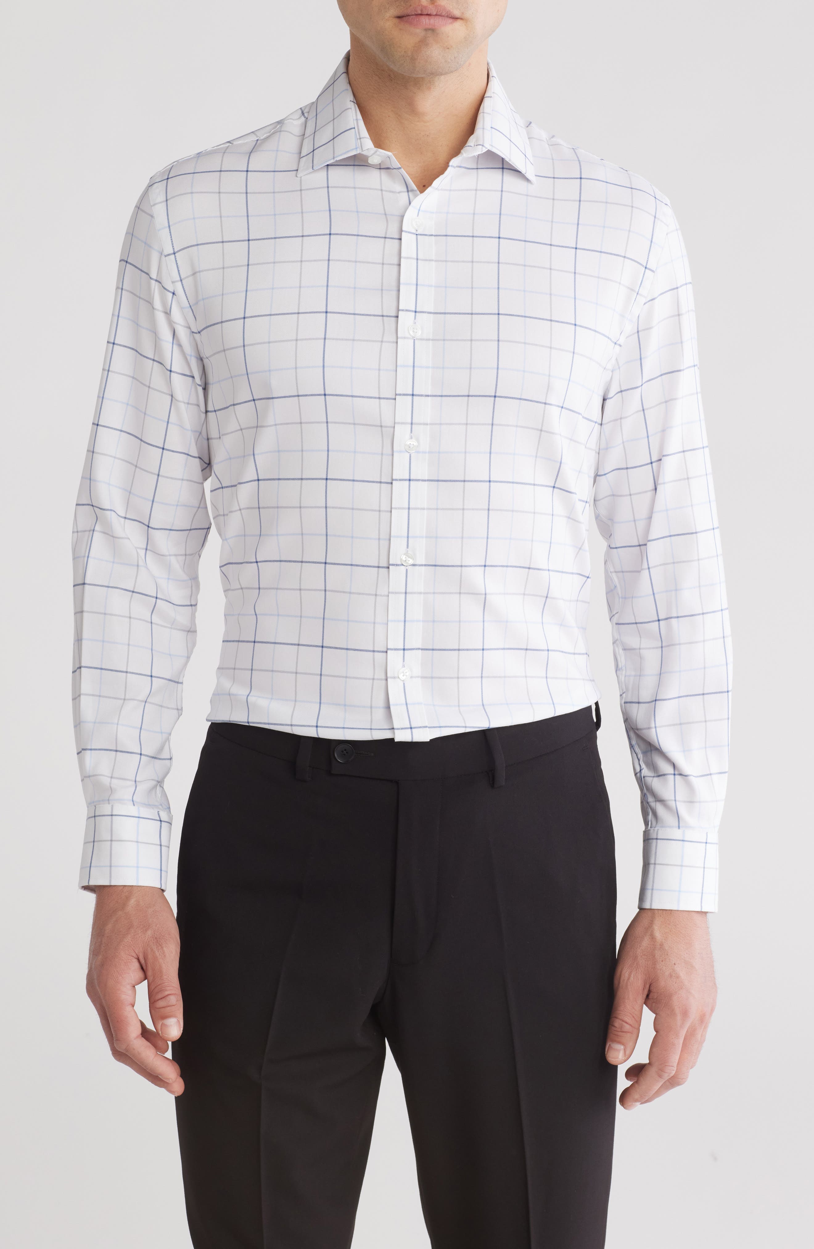 All Season Slim Fit Stretch Dress Shirt - image 1