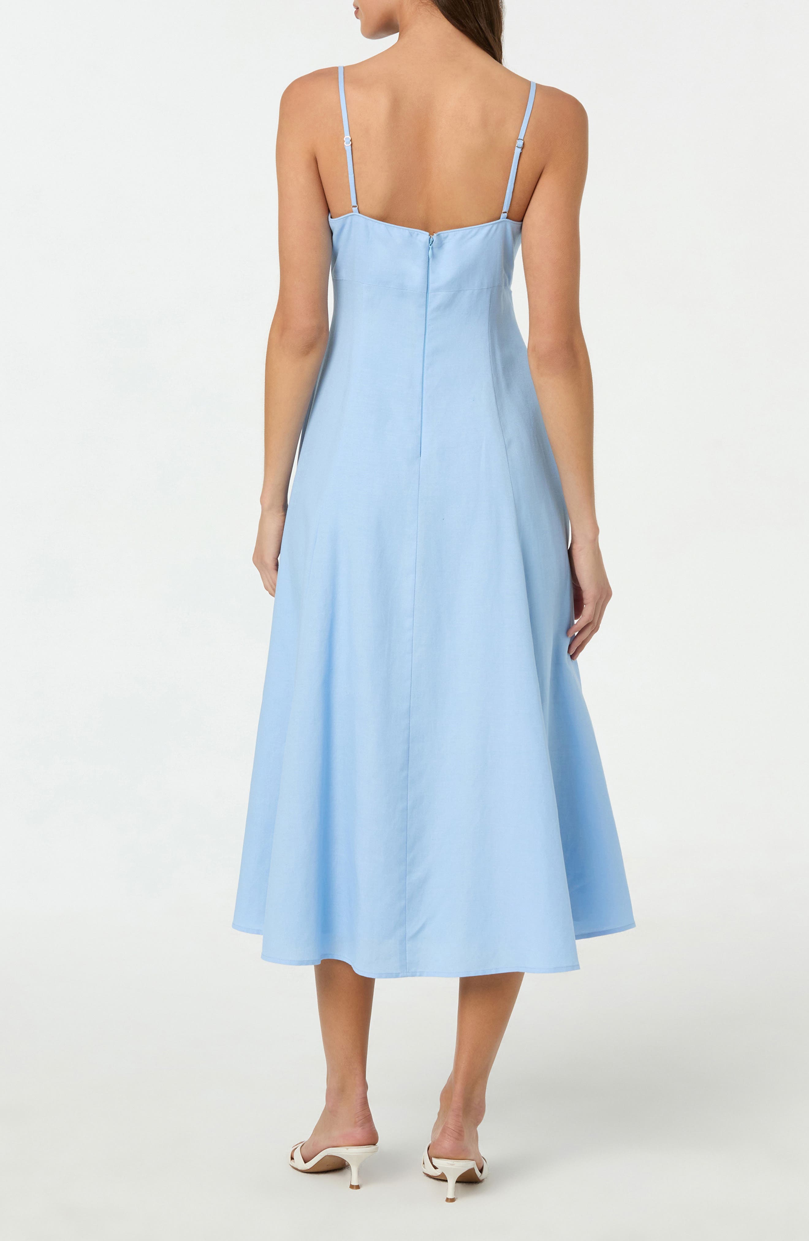 Linen Blend Midi Dress - image 2