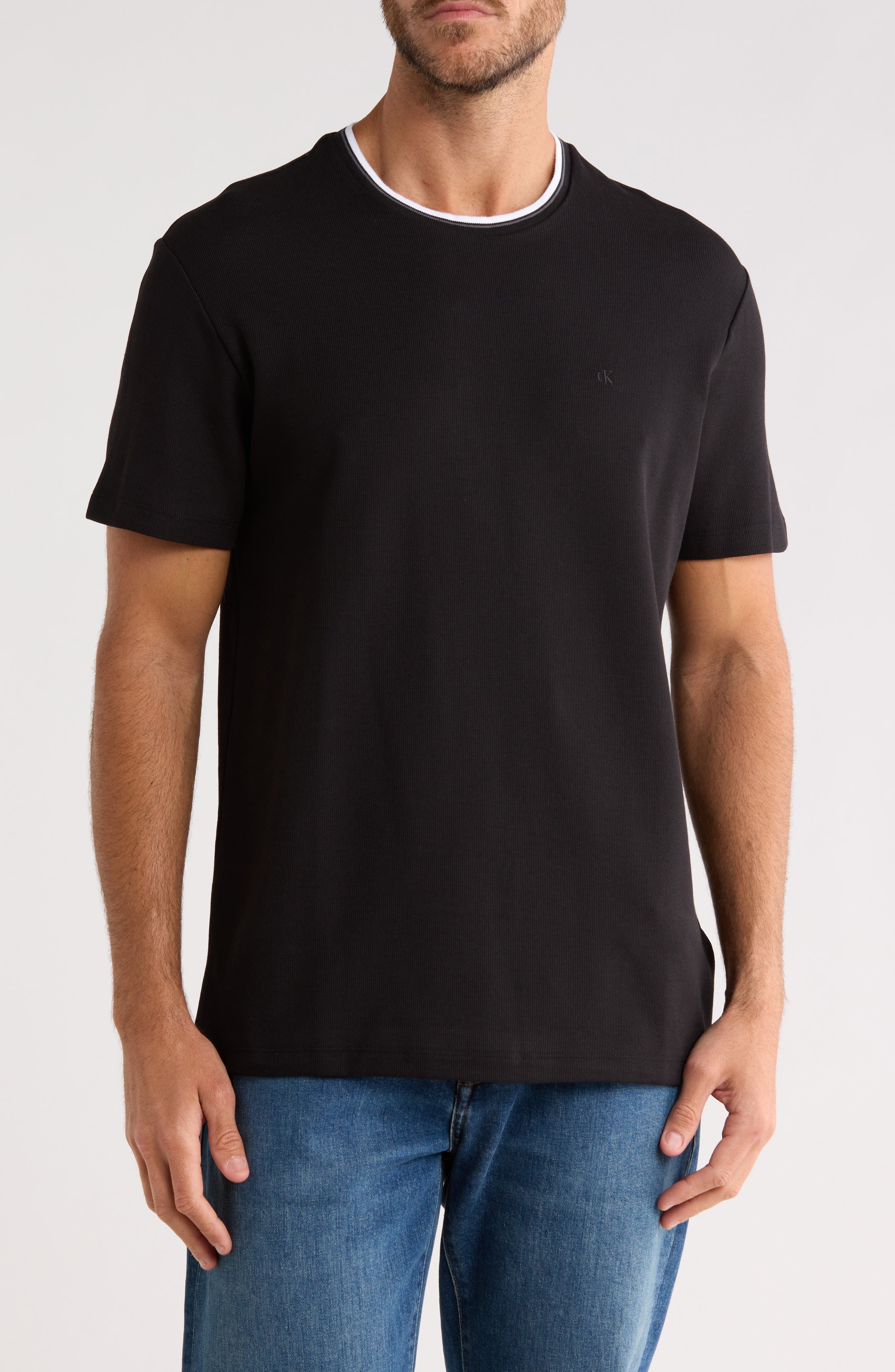 Tipped Microwaffle T-Shirt - image 1