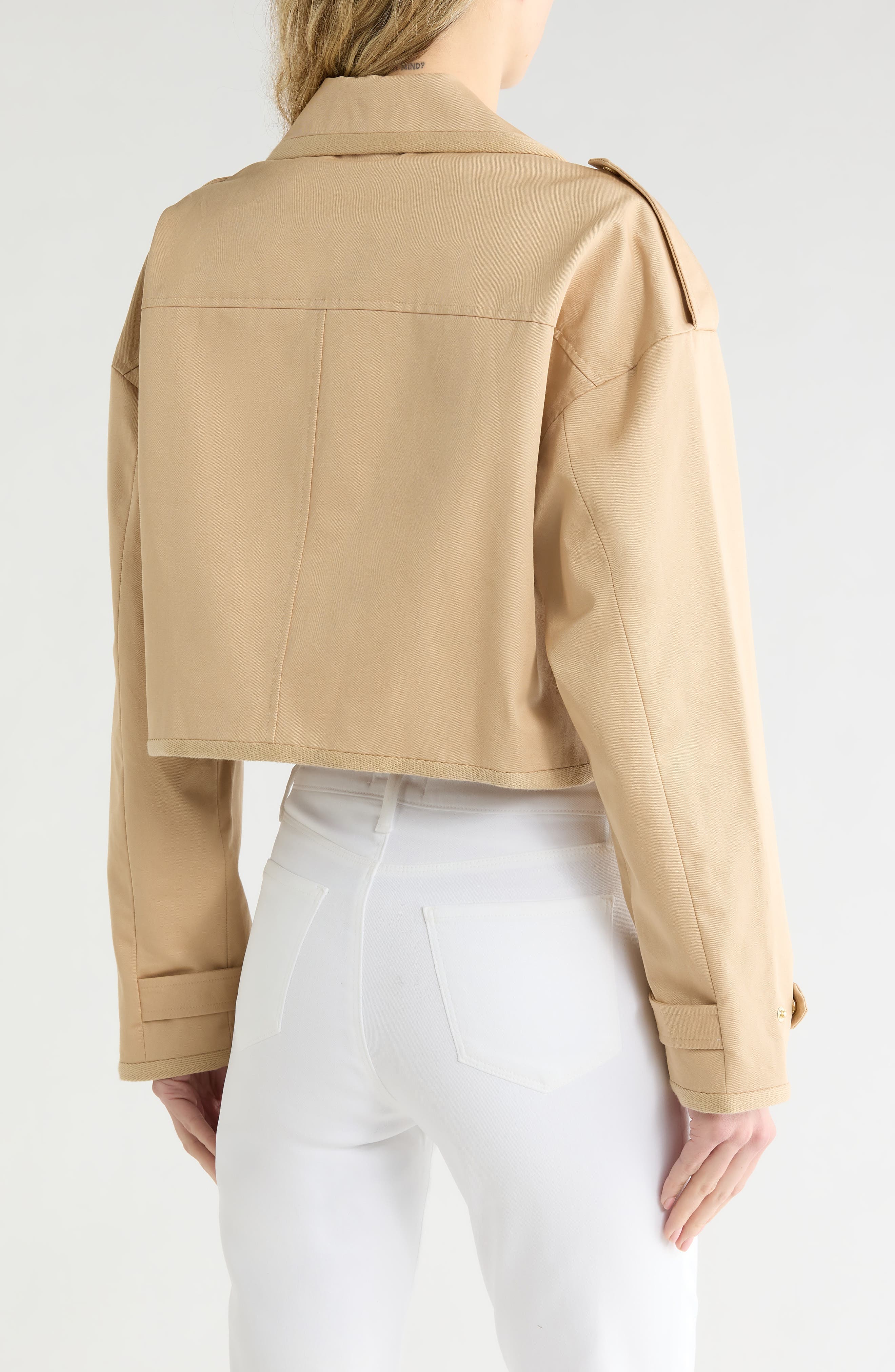 Kento Crop Cotton Trench Coat - image 2