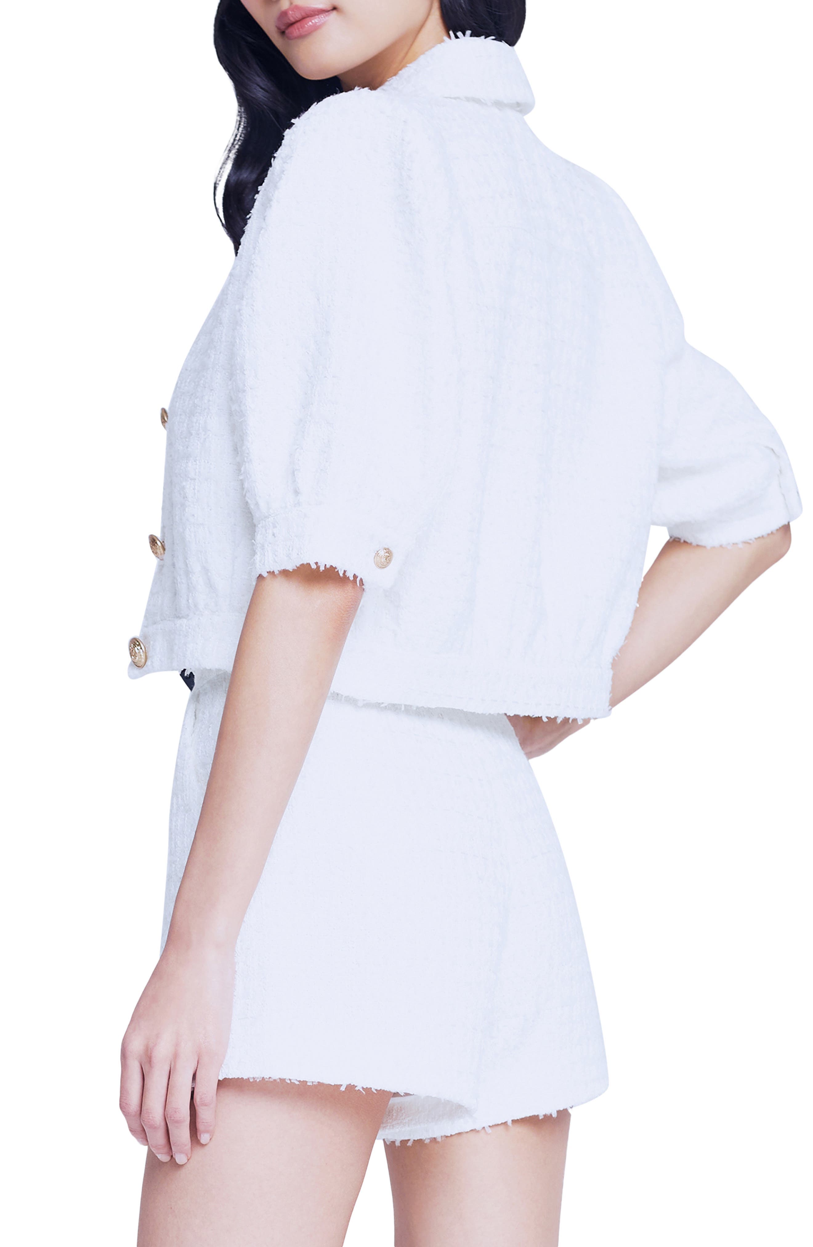 Cove Elbow Sleeve Crop Tweed Jacket - image 2