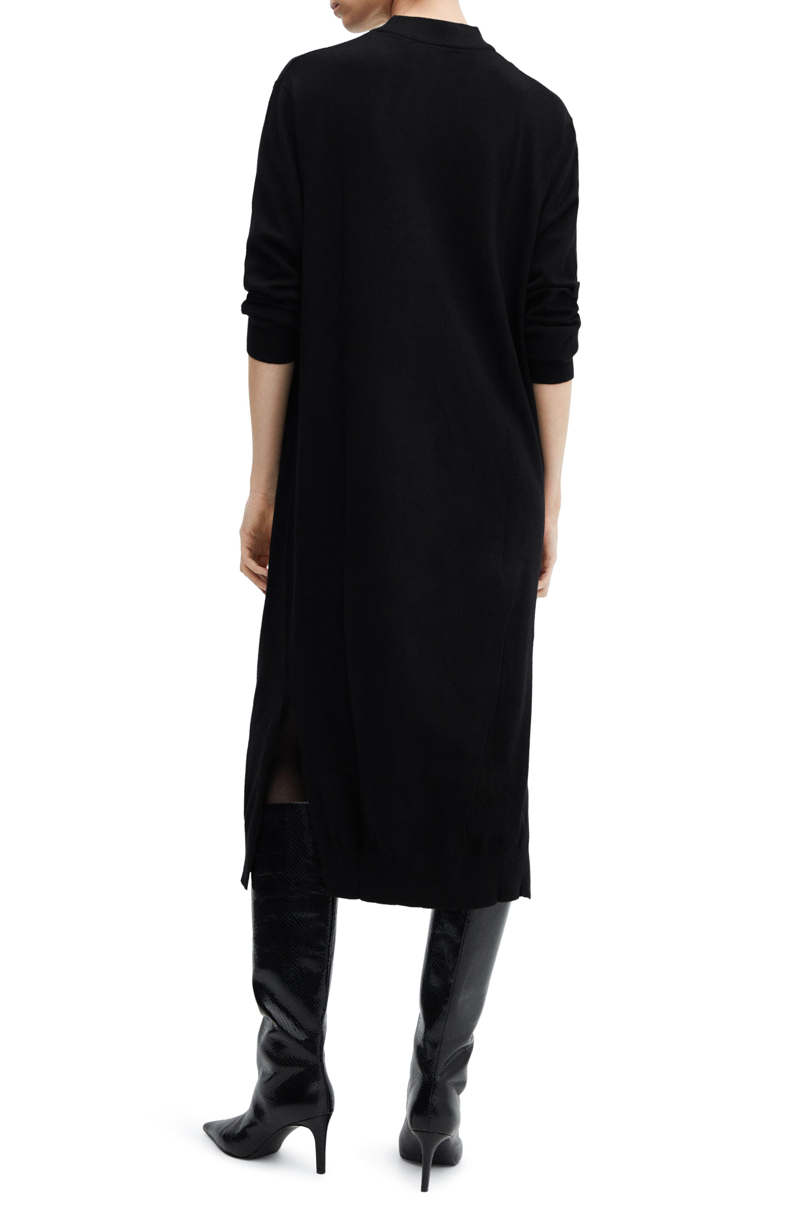 Oversize Long Sleeve Midi Sweater Dress - image 2