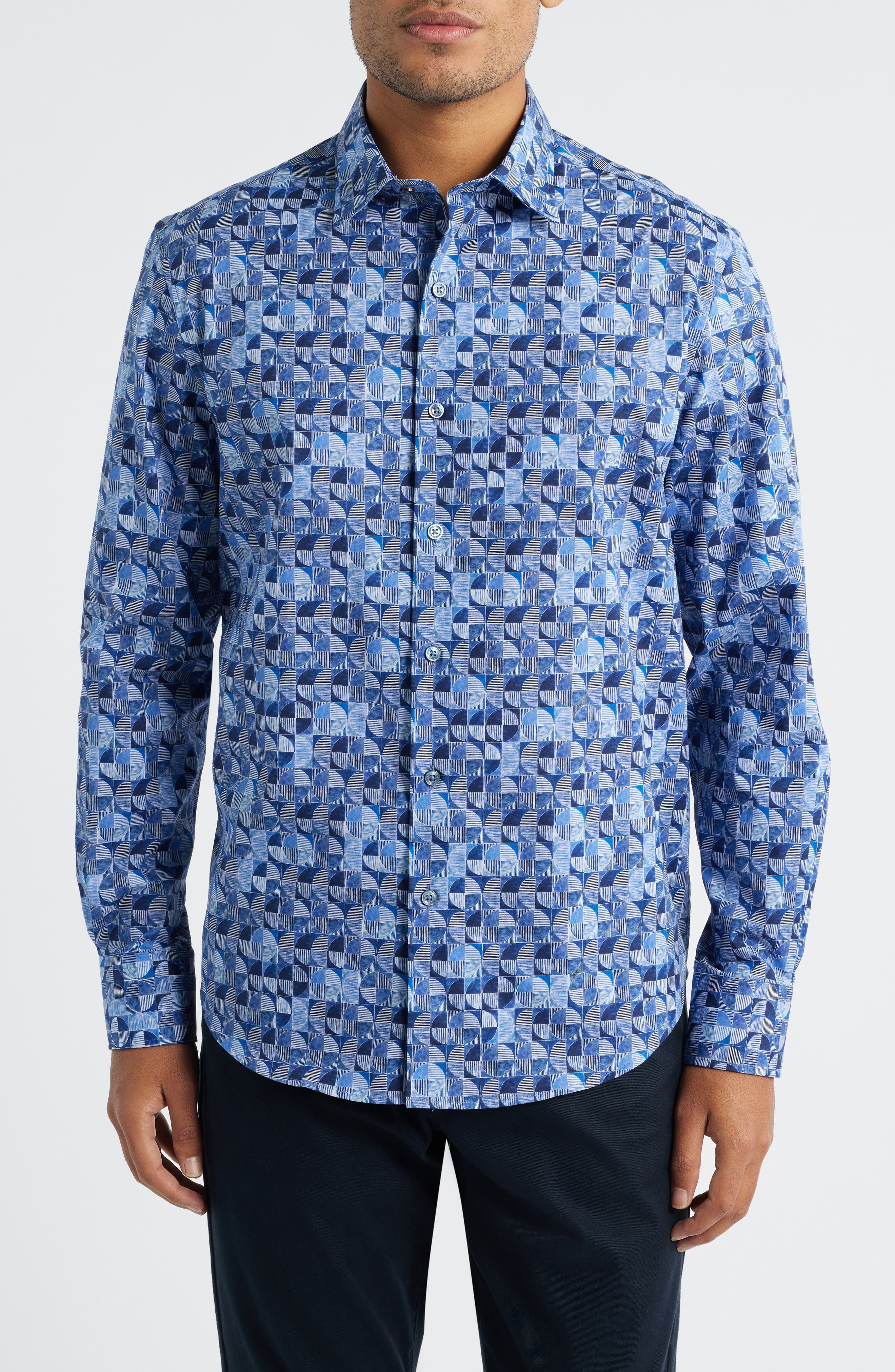 Julian Shaped Fit Button-Up Shirt - image 1