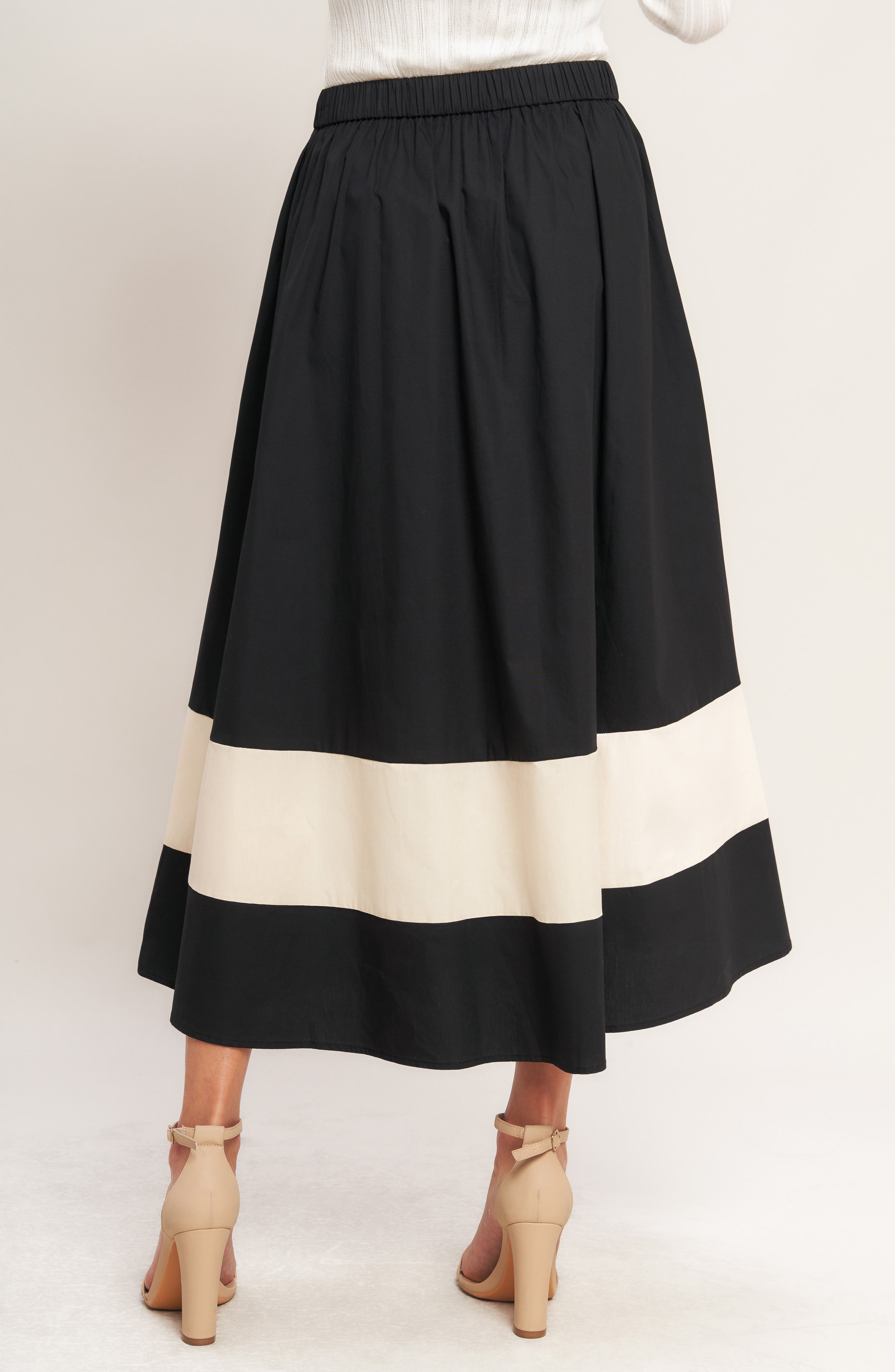 Colorblock Cotton Skirt - image 2