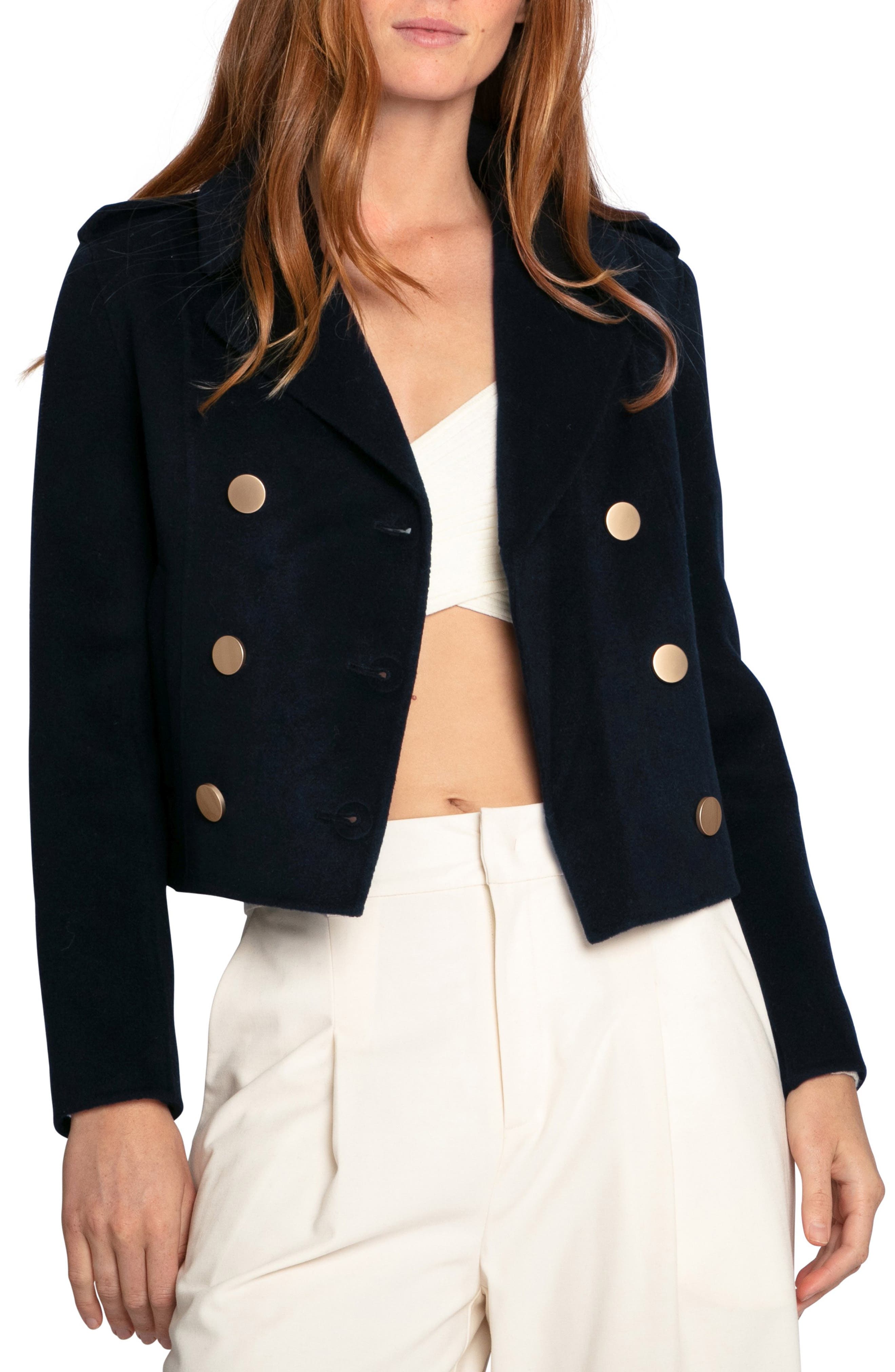 Love Me Now Wool Blend Crop Coat