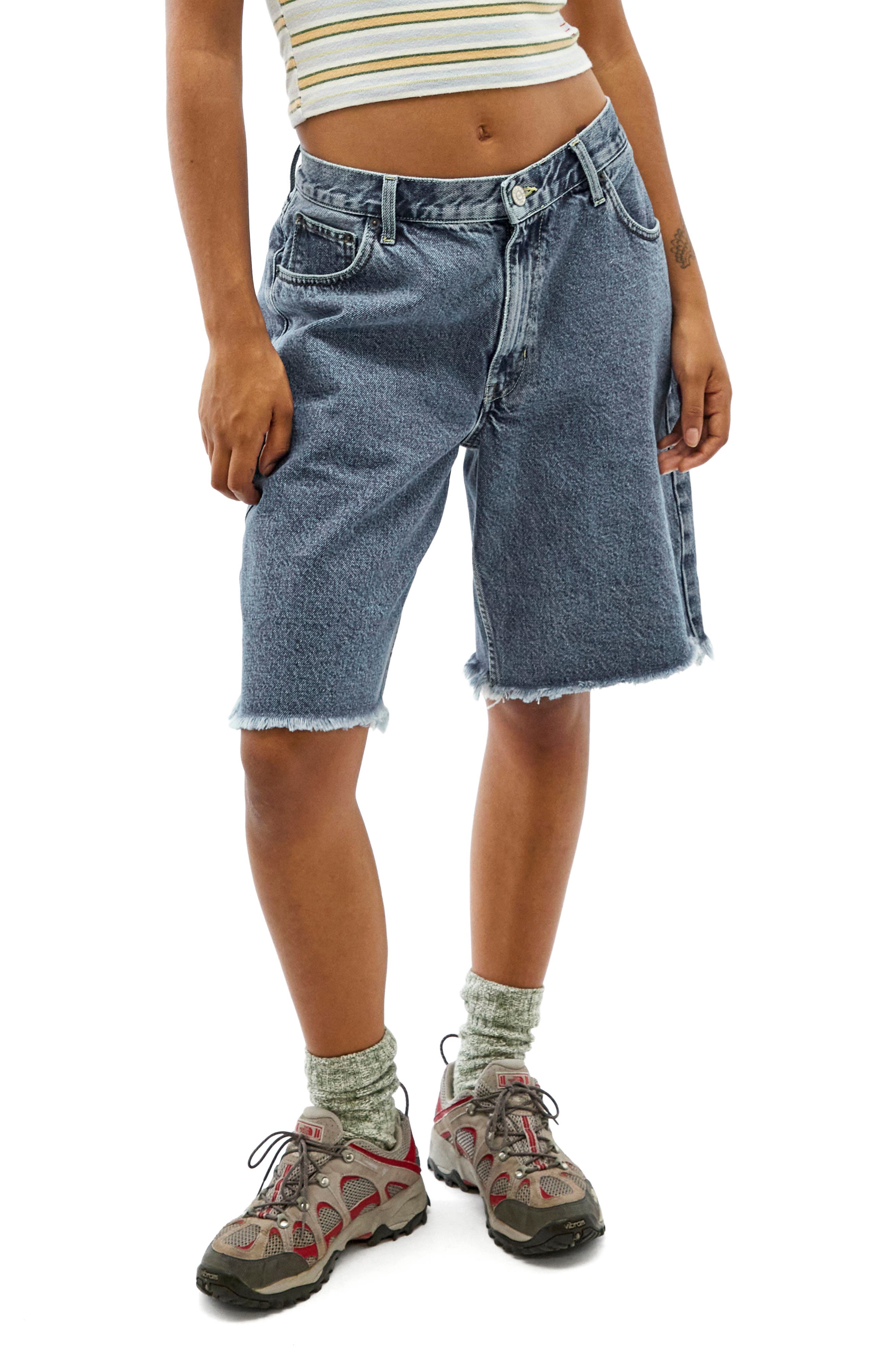 Jack Low Rise Longline Denim Shorts - image 1