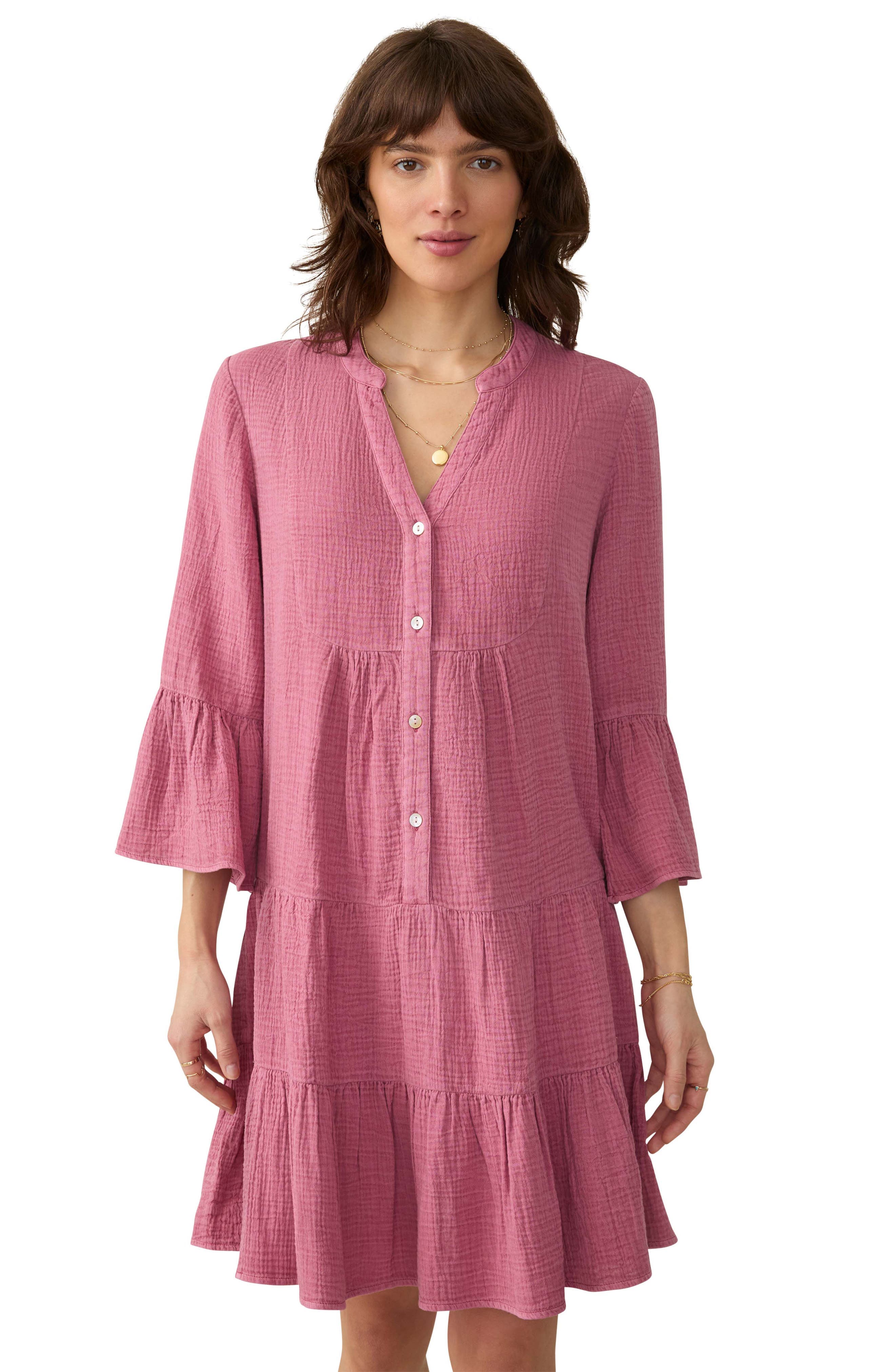 Kasey Dream Gauze Tiered Organic Cotton Minidress - image 2
