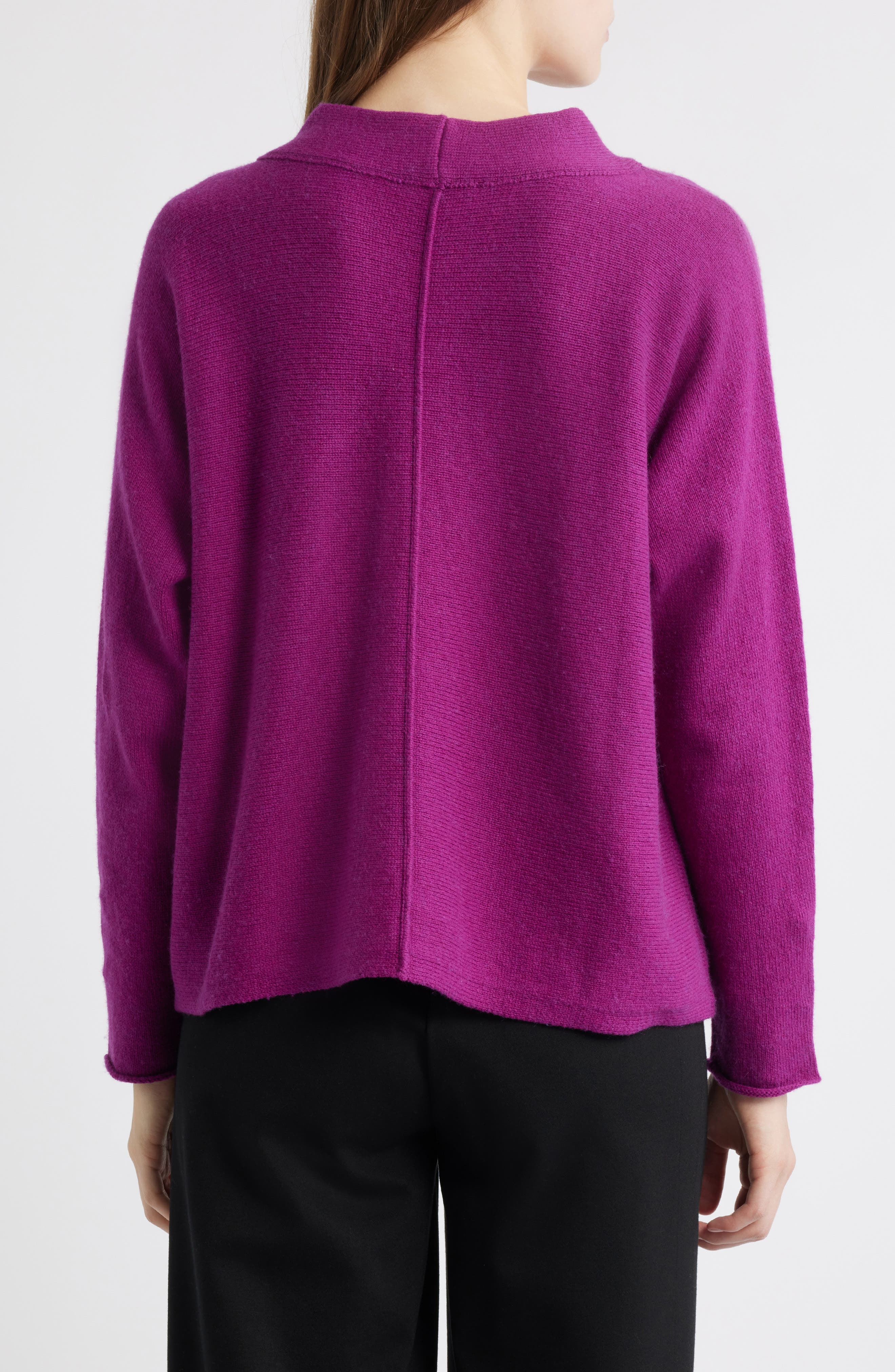 Dolman Sleeve Organic Cotton & Recycled Cashmere Sweater - image 2