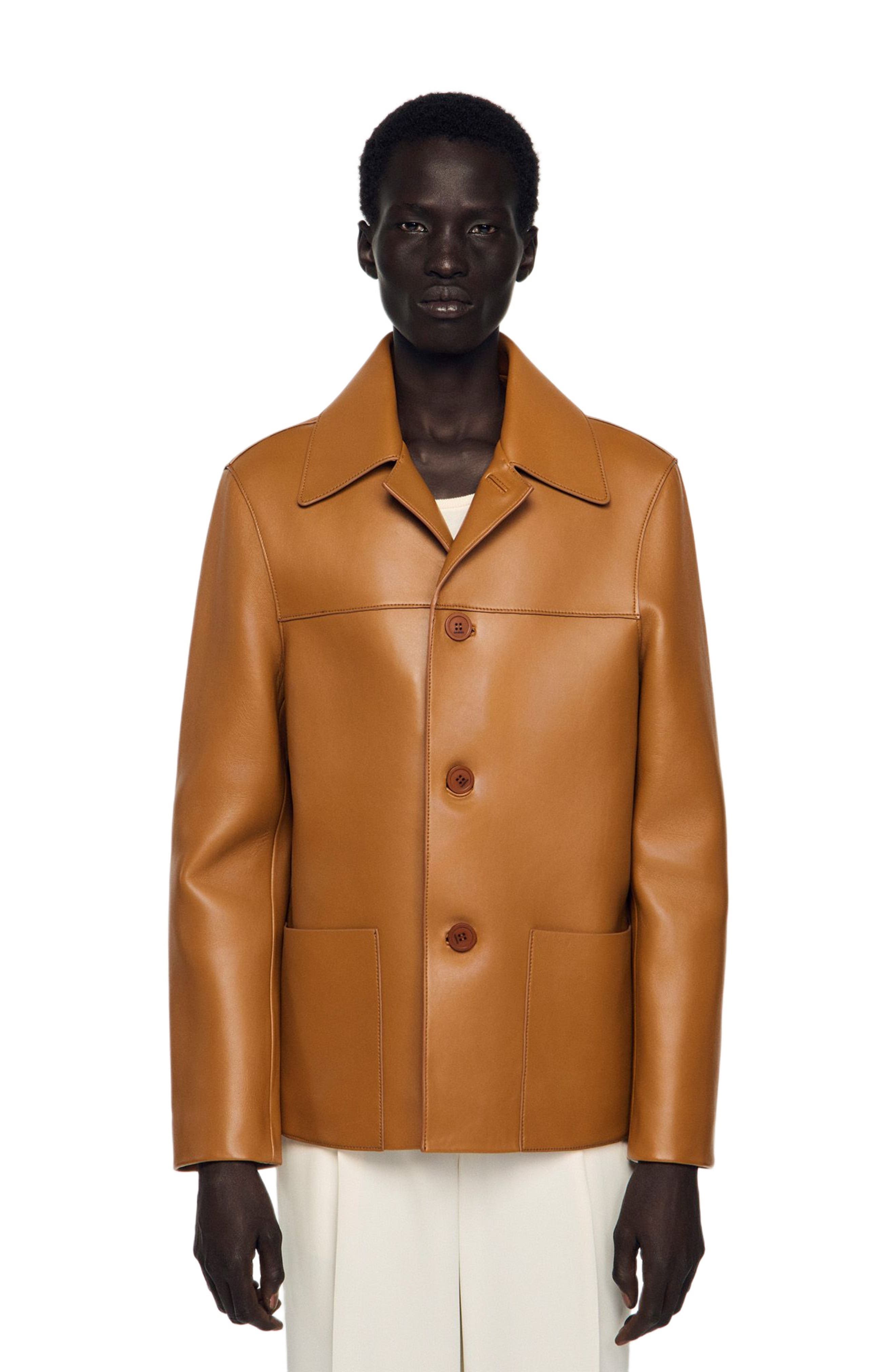 Buttoned lambskin jacket - image 1