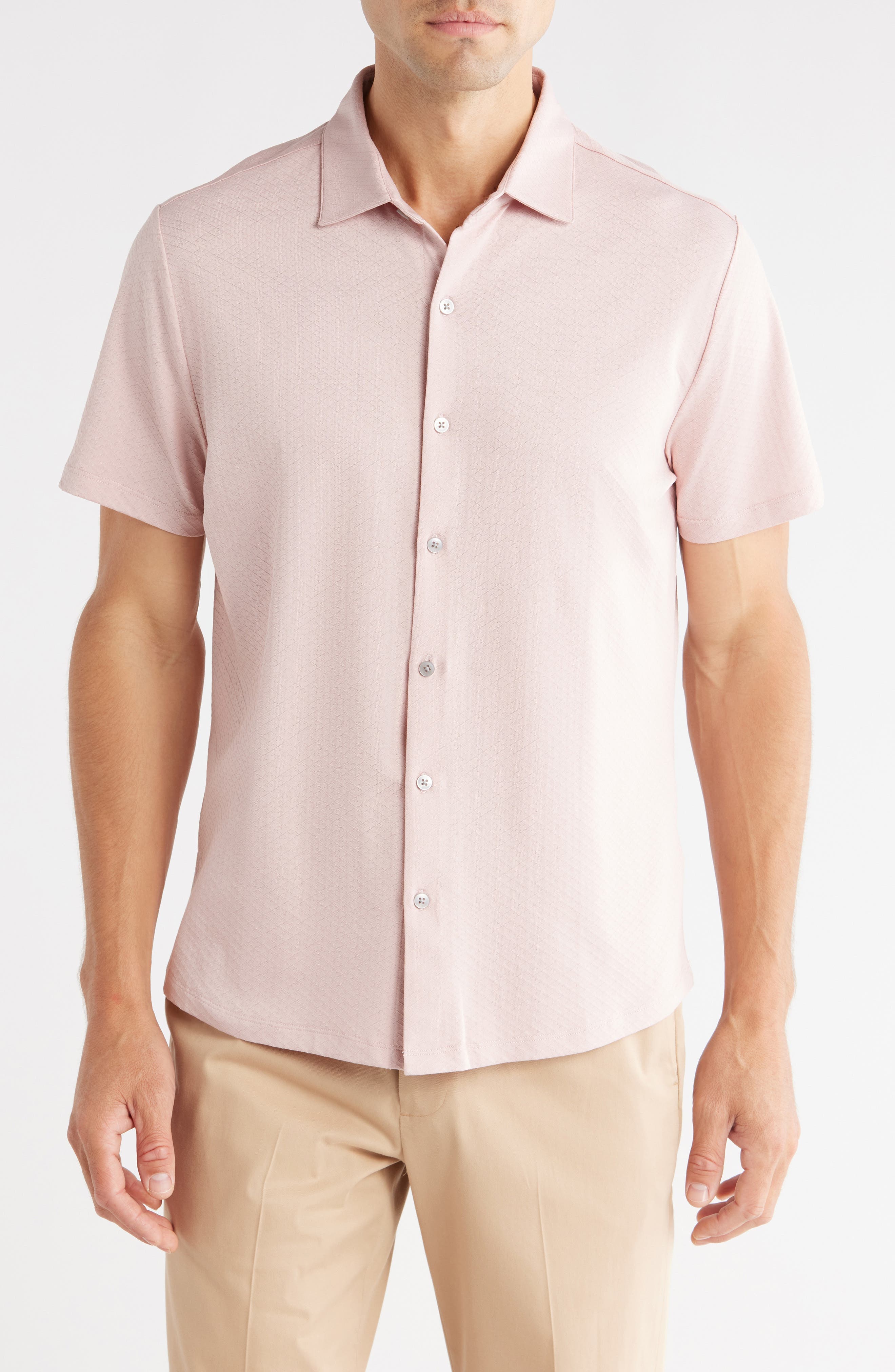 Glensea Short Sleeve Button-Up Knit Shirt - image 3